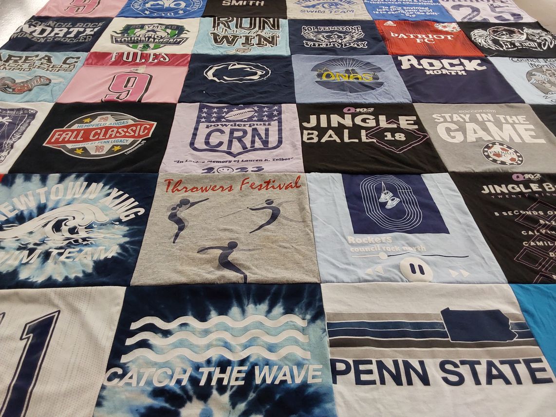 T-shirt quilt from penn state university by Meg from PA