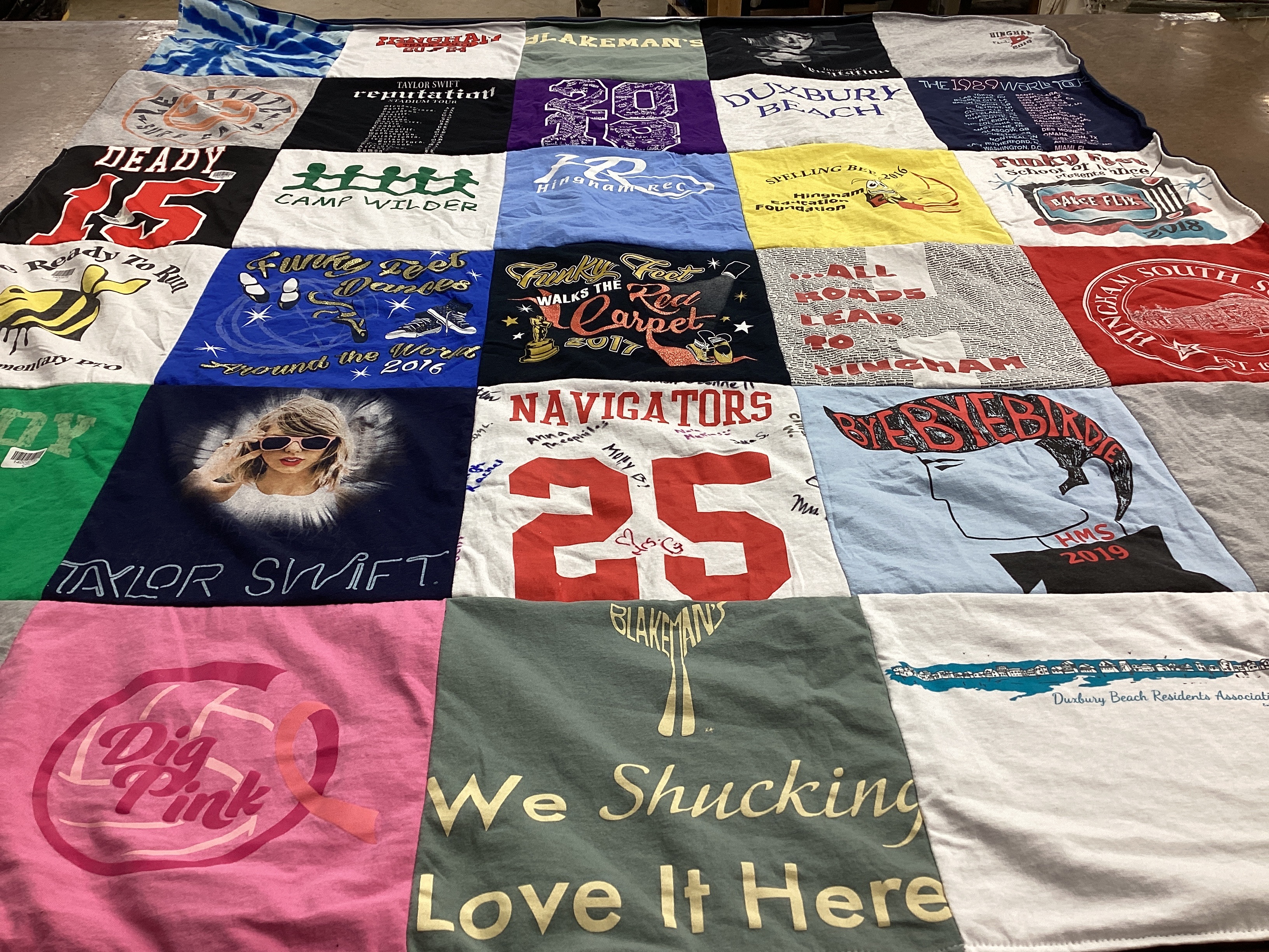 T-shirt quilt featuring navigators by Jeffrey from MA