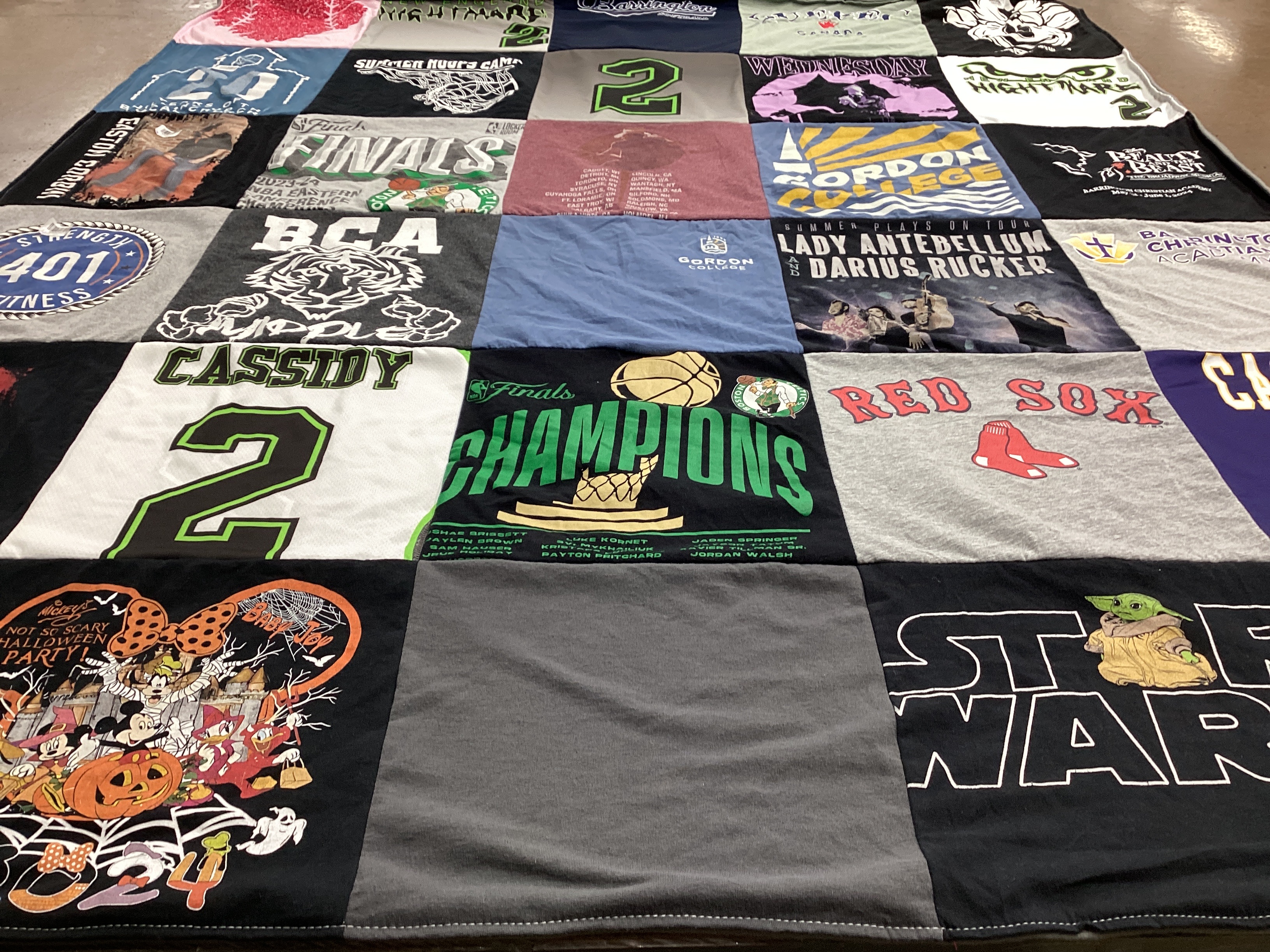 T-shirt quilt featuring boston red sox by Shannon from MA