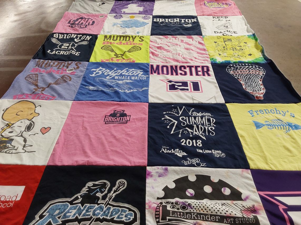 T-shirt quilt featuring brighton lacrosse, renegades by Dana from NY