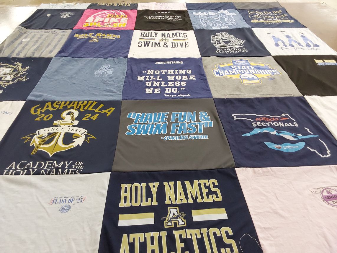 T-shirt quilt from academy of the holy names by Ashley from FL