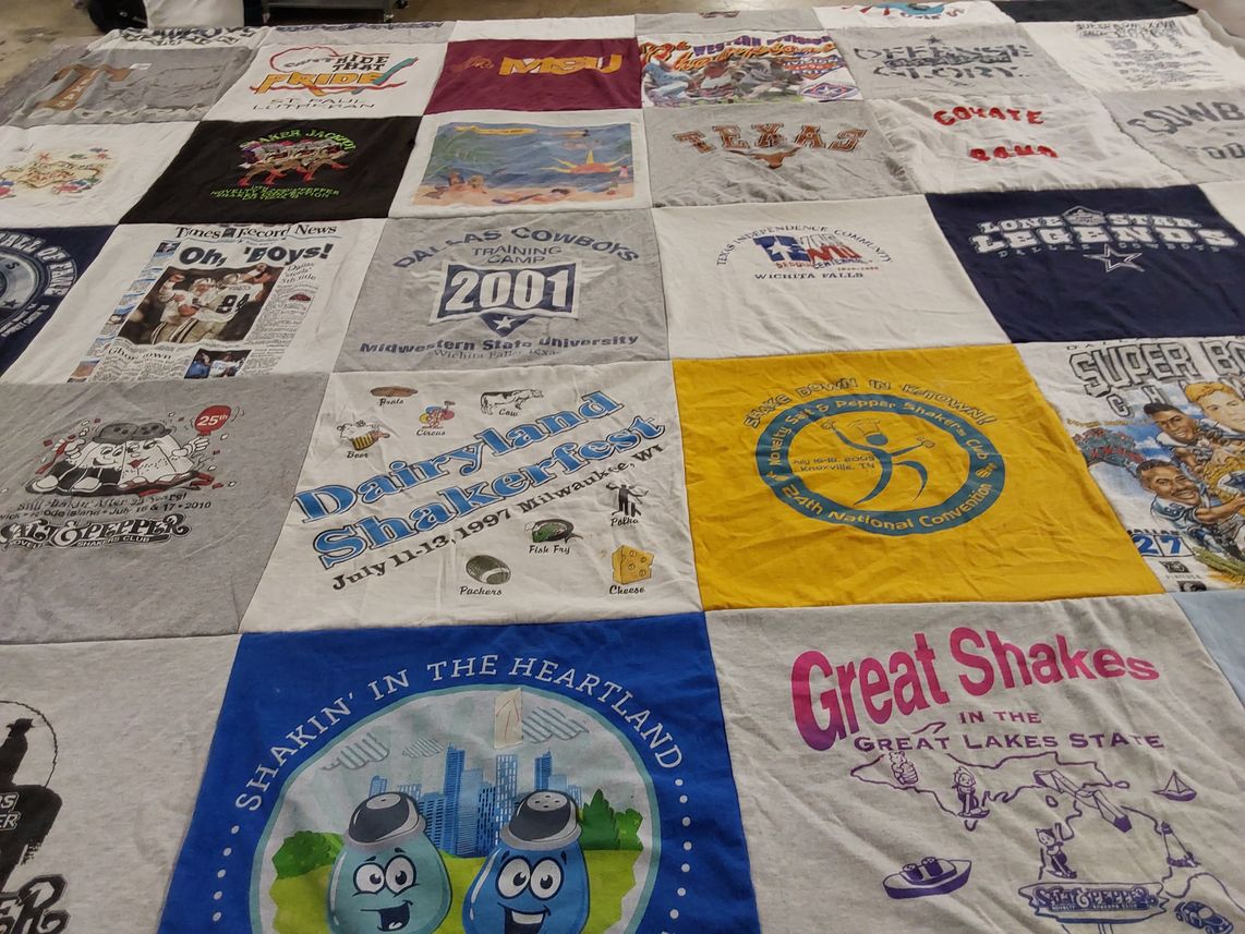 T-shirt quilt featuring dallas cowboys by Nancy from TX