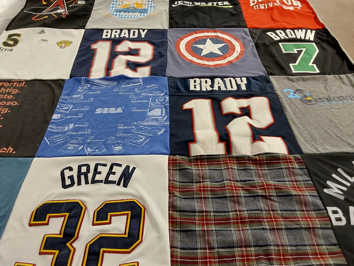 T-shirt quilt from butler university, centennial college by Jennifer from NJ