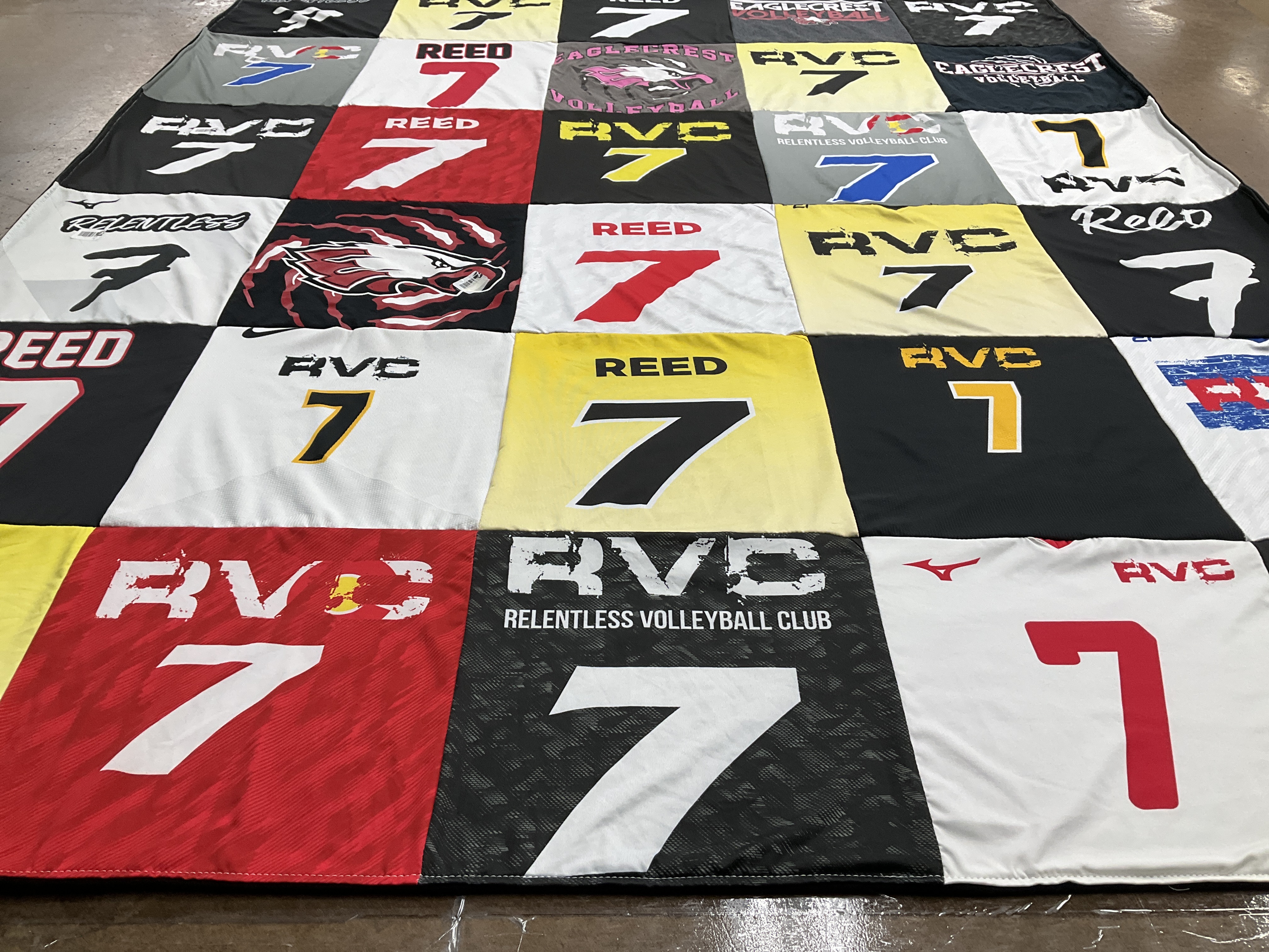 T-shirt quilt from eaglecrest high school by Michelle from CO