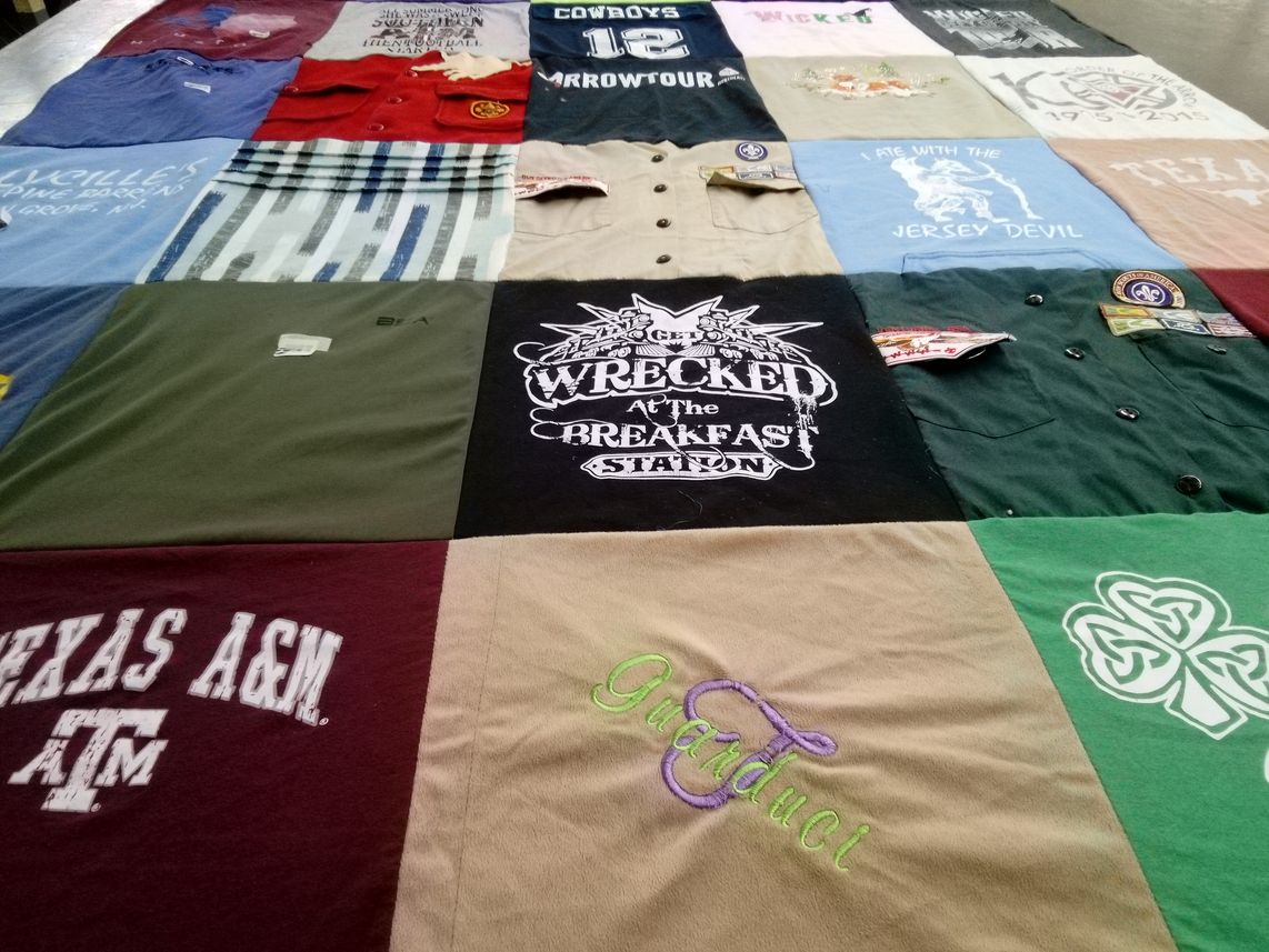 T-shirt quilt from texas a&m university by Tracy from FL