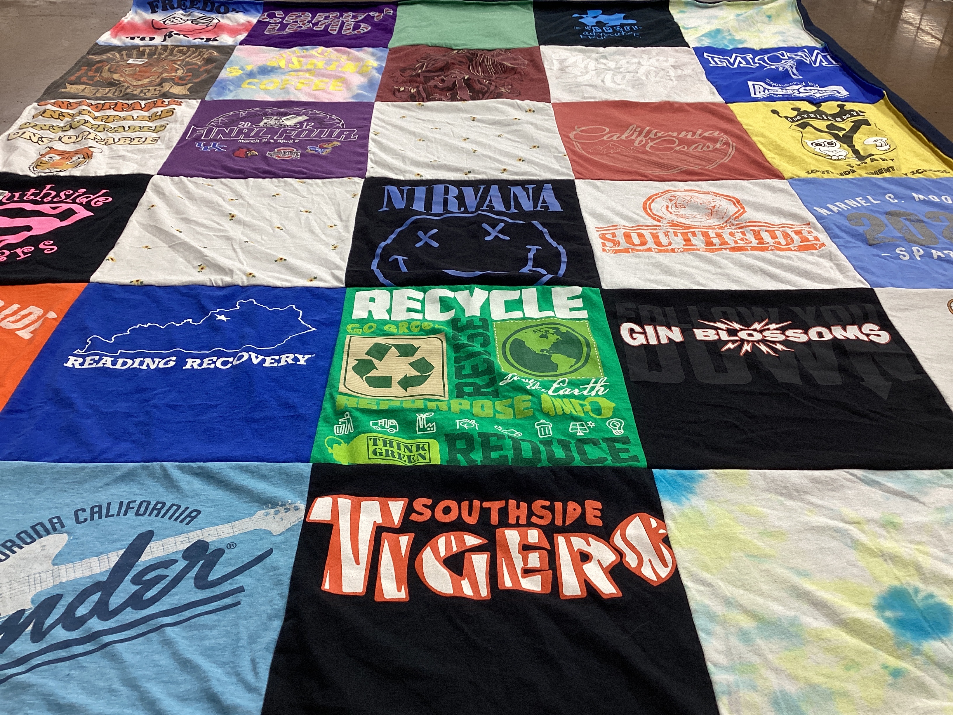 T-shirt quilt from southside high school by Stephanie from KY