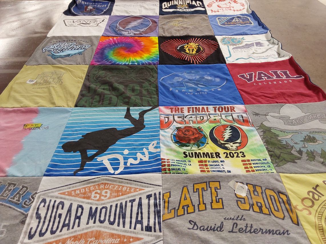 T-shirt quilt from quinnipiac university by Stephanie from NC