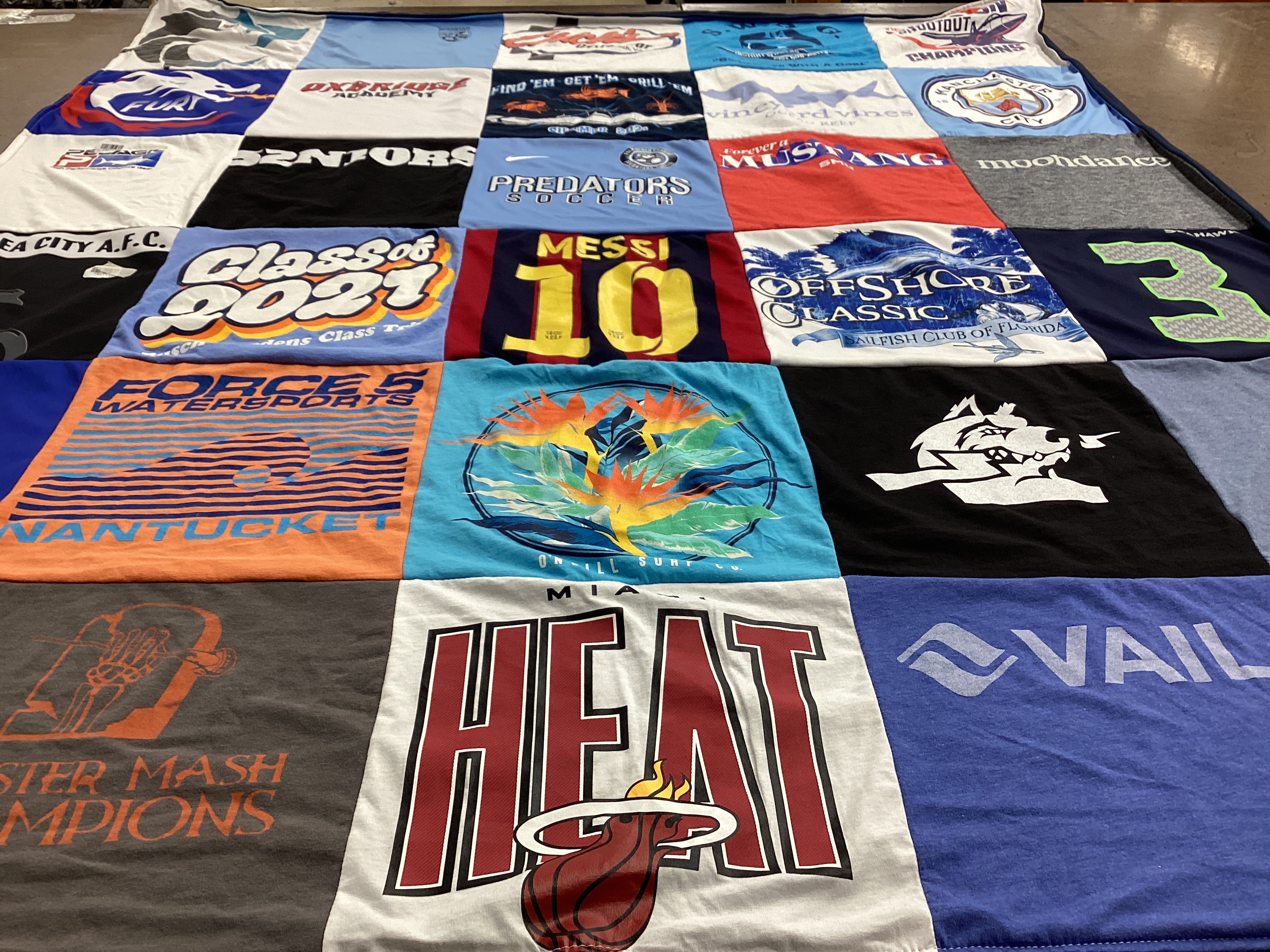 T-shirt quilt featuring miami heat by Katherine from FL