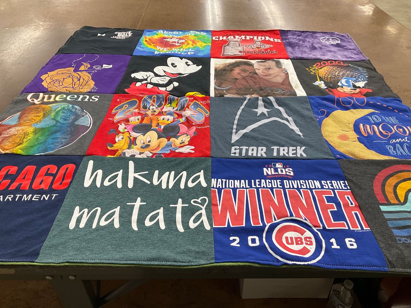 T-shirt quilt featuring chicago cubs by Dawn from IL