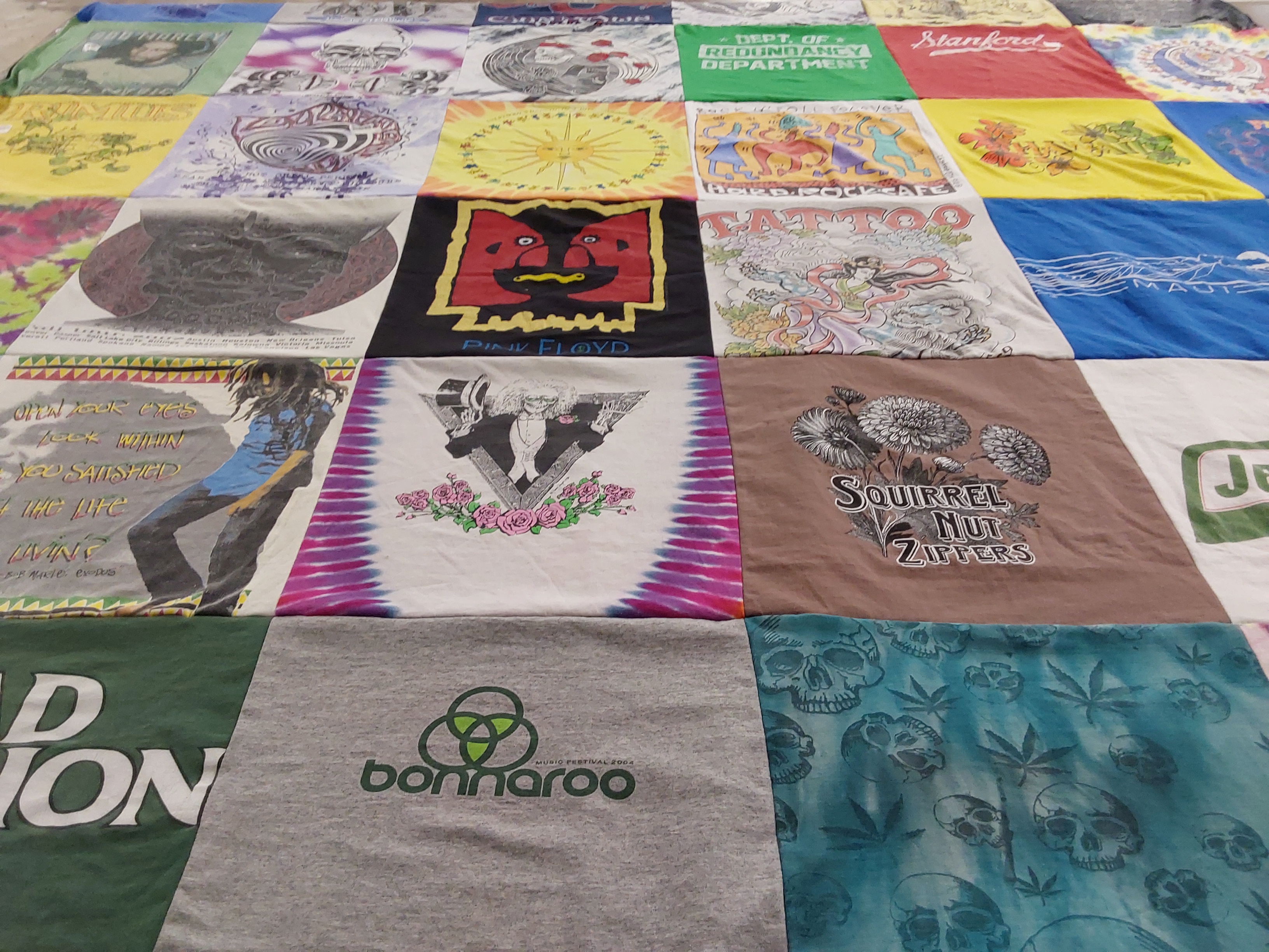 T-shirt quilt from stanford university by Sara from MT