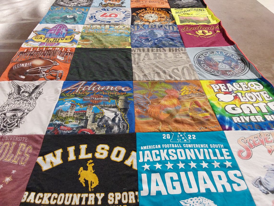 T-shirt quilt featuring jacksonville jaguars by Todd from FL