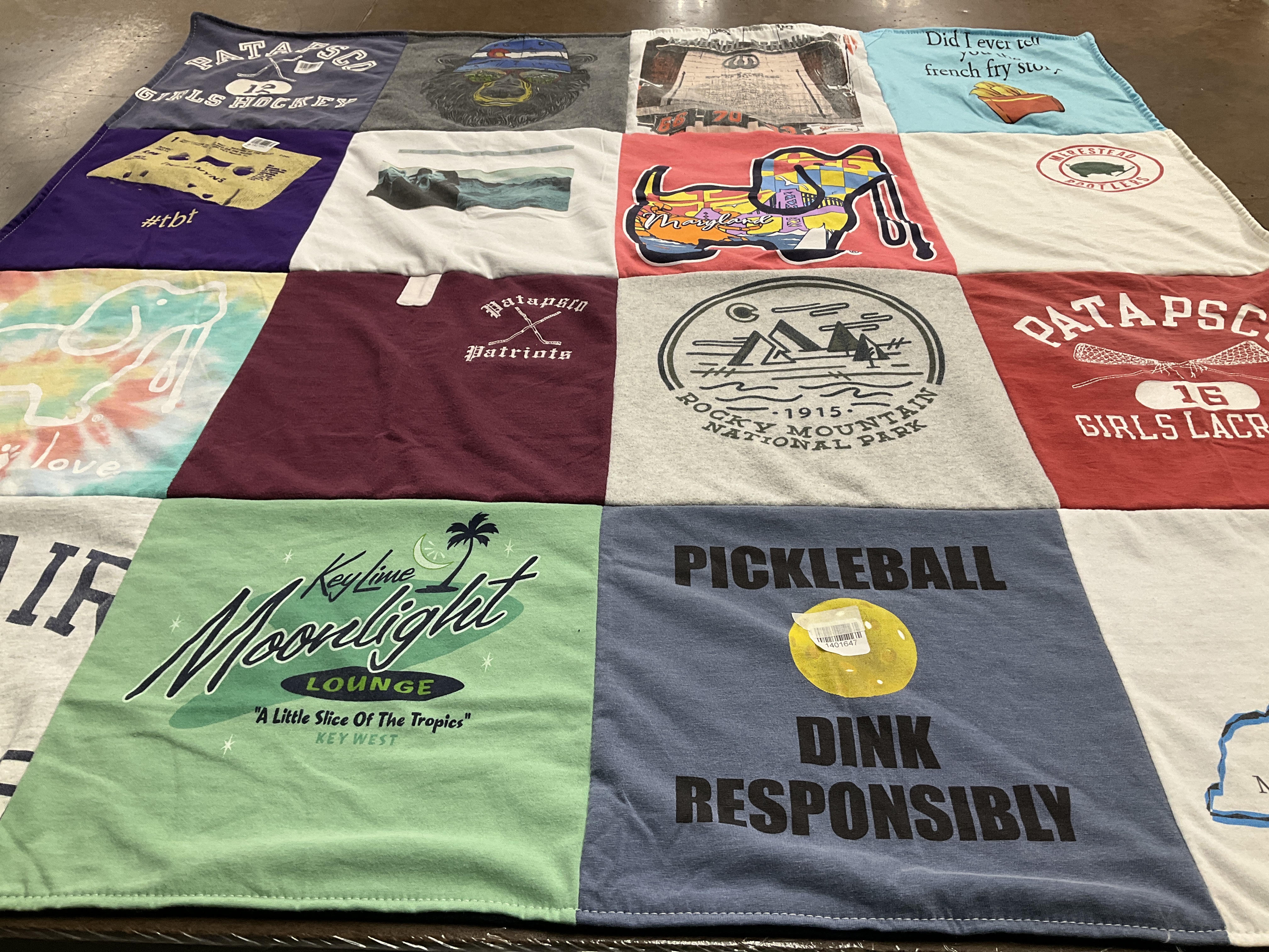 T-shirt quilt featuring patapsco patriots by Monta  from MD