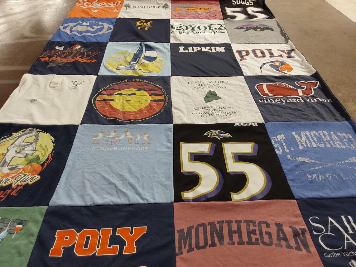 T-shirt quilt featuring baltimore ravens by Mary from MD
