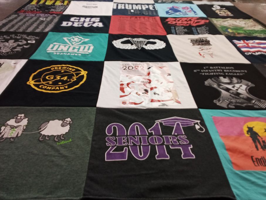 T-shirt quilt from uncw university by Alex from VA
