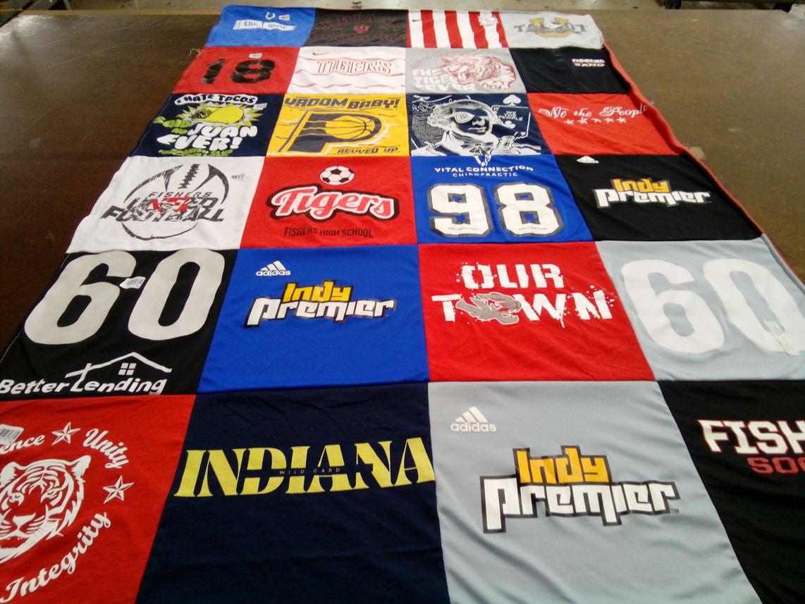 T-shirt quilt featuring indy premier by Dawn from IN