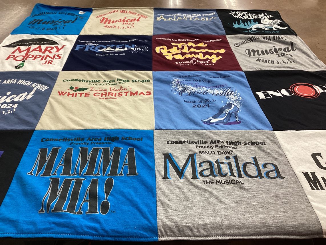 T-shirt quilt from connellsville area high school by Kelli from PA