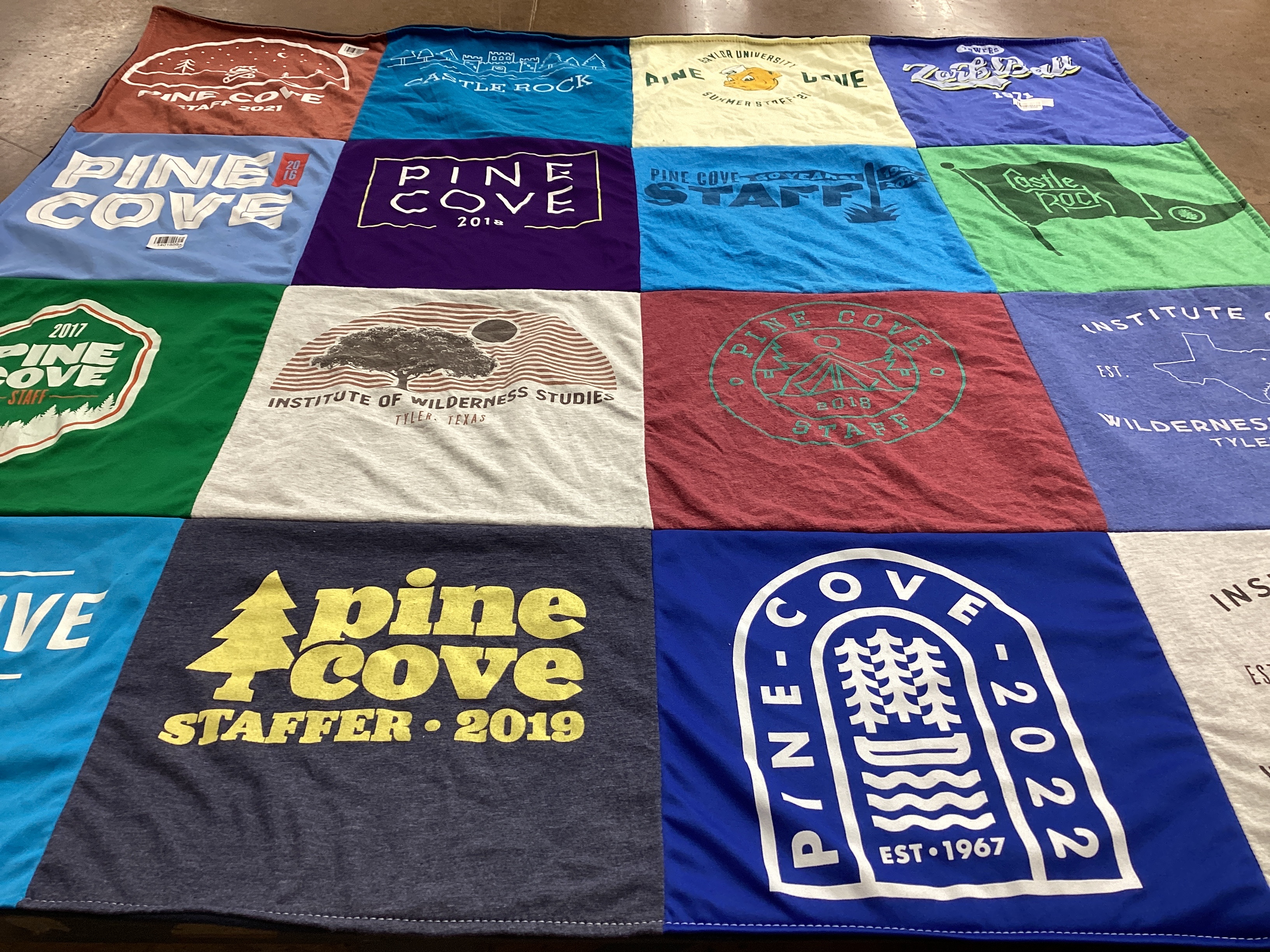 T-shirt quilt from water university by suzanne from TX