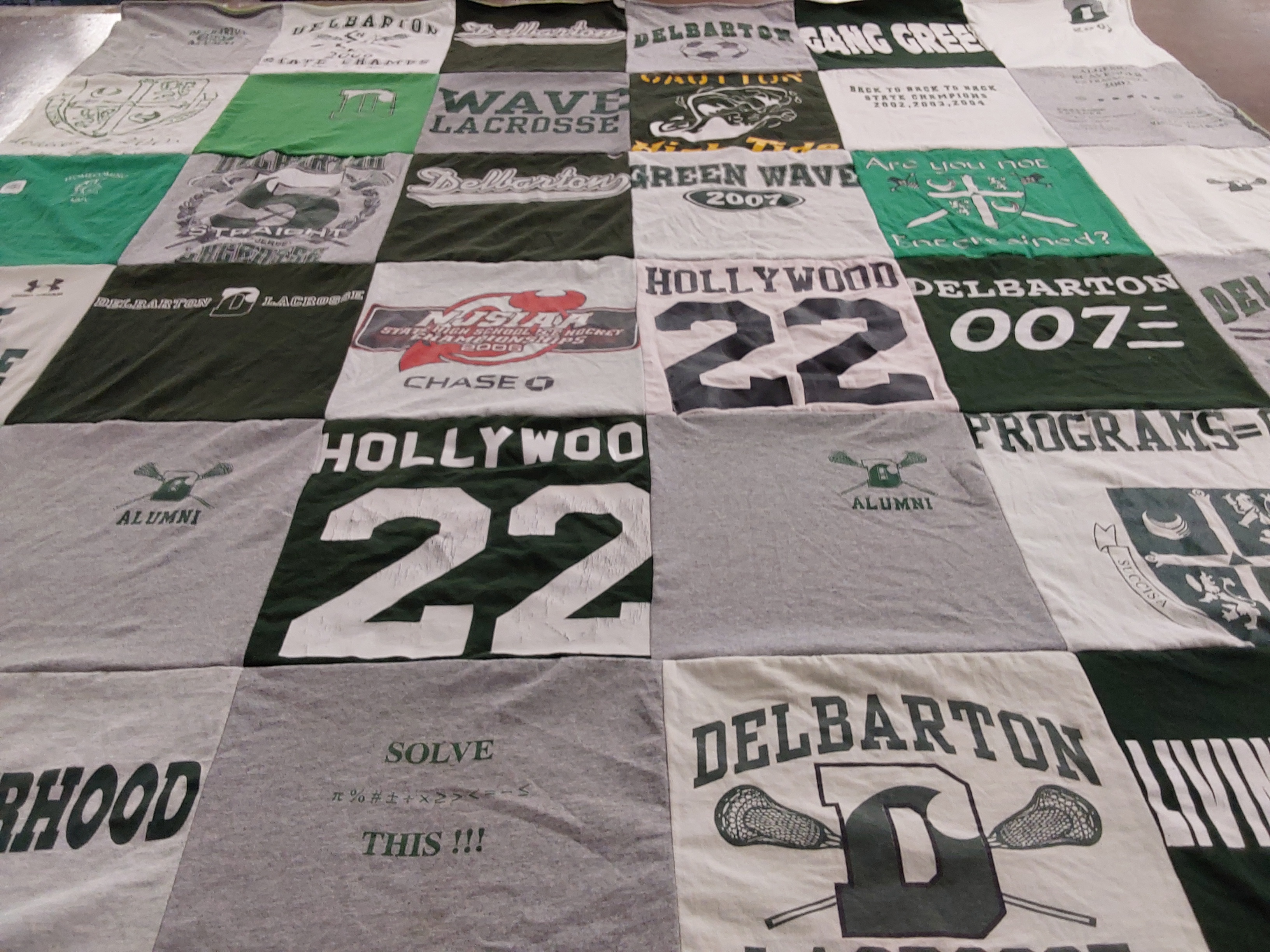 T-shirt quilt featuring delbarton lacrosse by Jo from UT