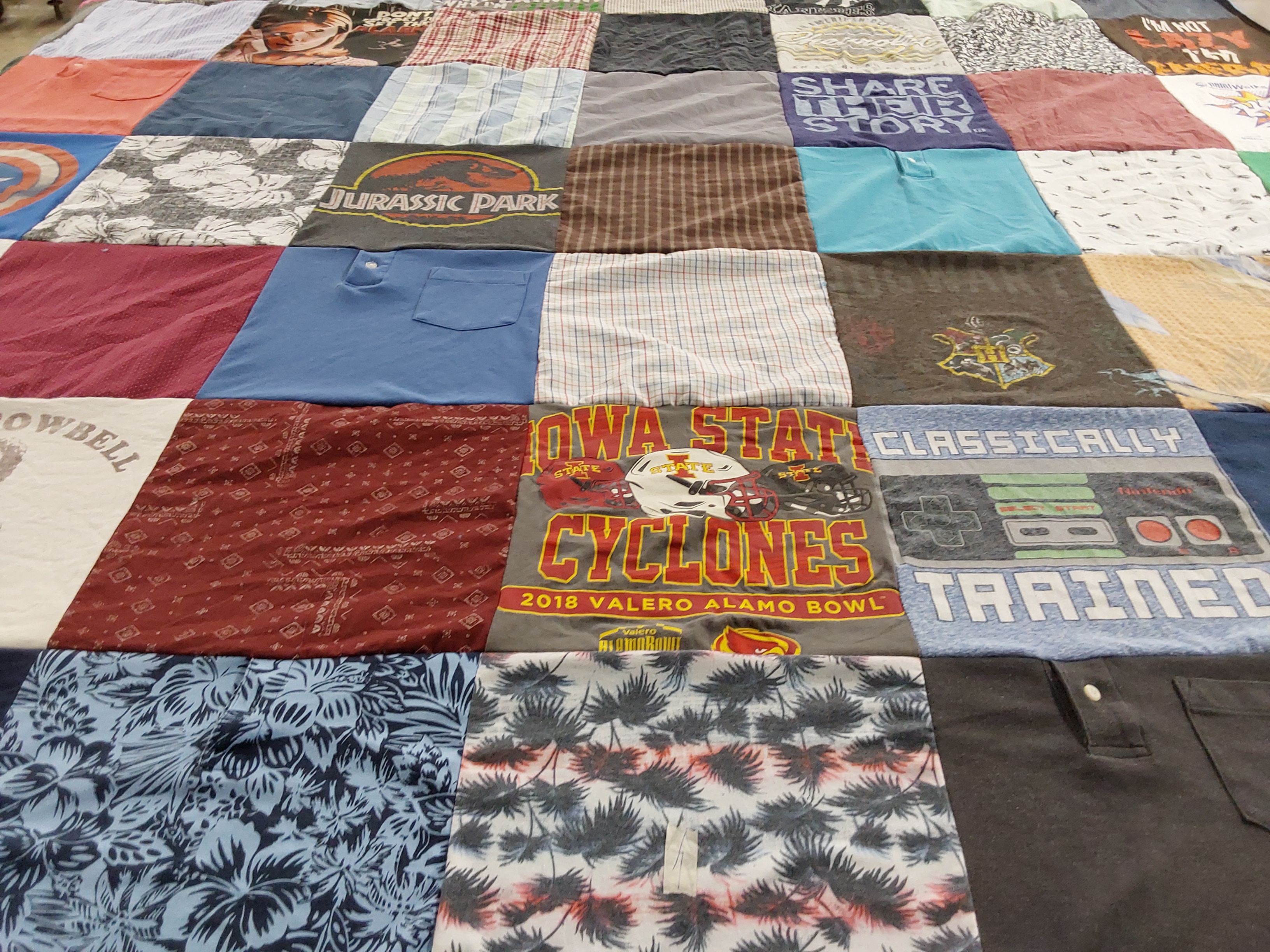 T-shirt quilt featuring iowa state university cyclones by Andy from IA
