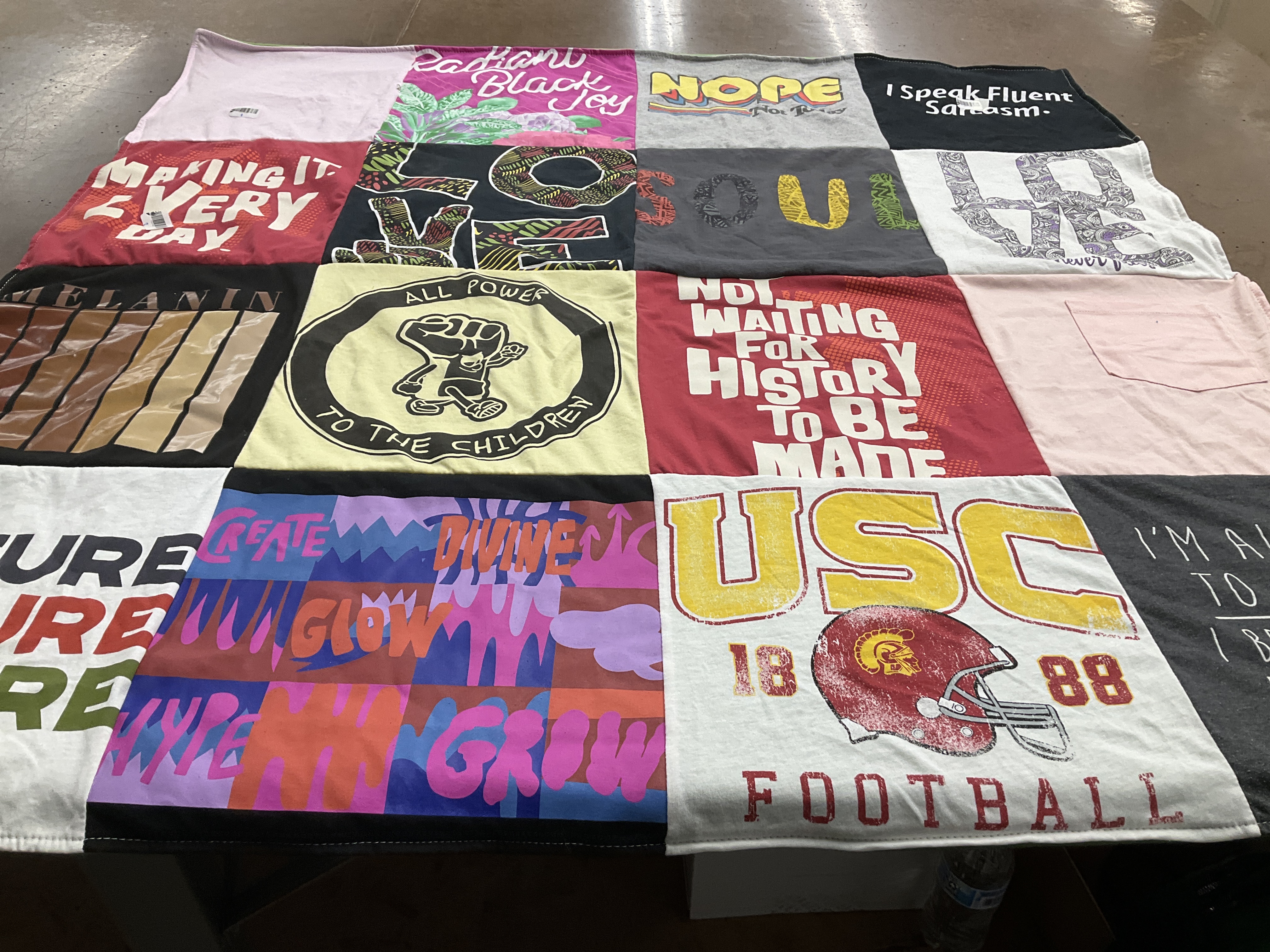 T-shirt quilt featuring usc football by Marian from CA