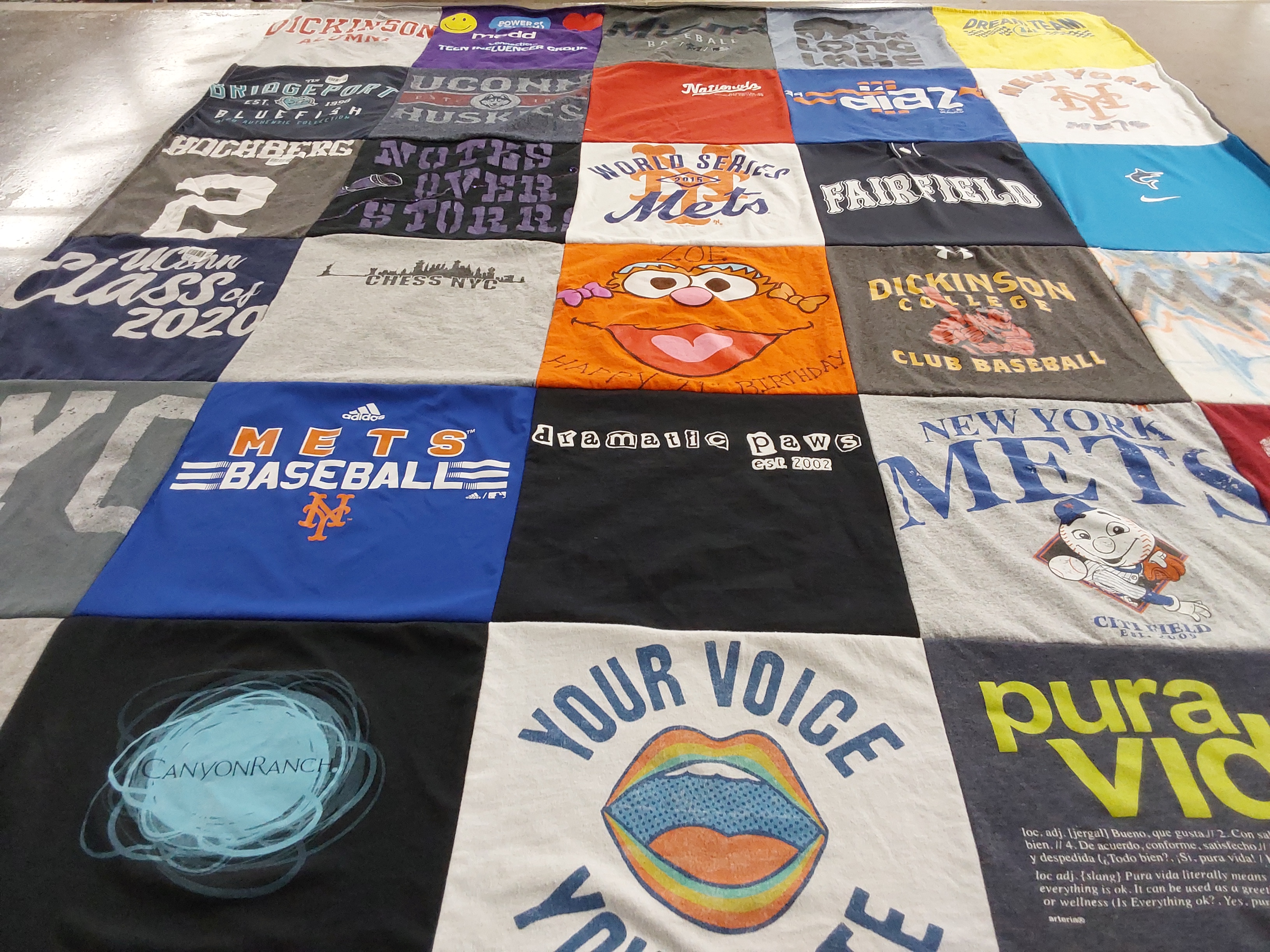T-shirt quilt featuring new york mets by Zoe from CT
