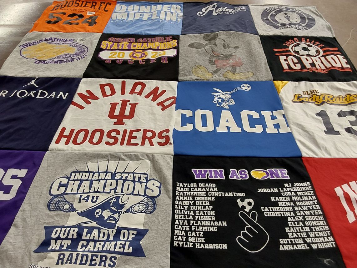 T-shirt quilt featuring indiana hoosiers by Megan  from IN