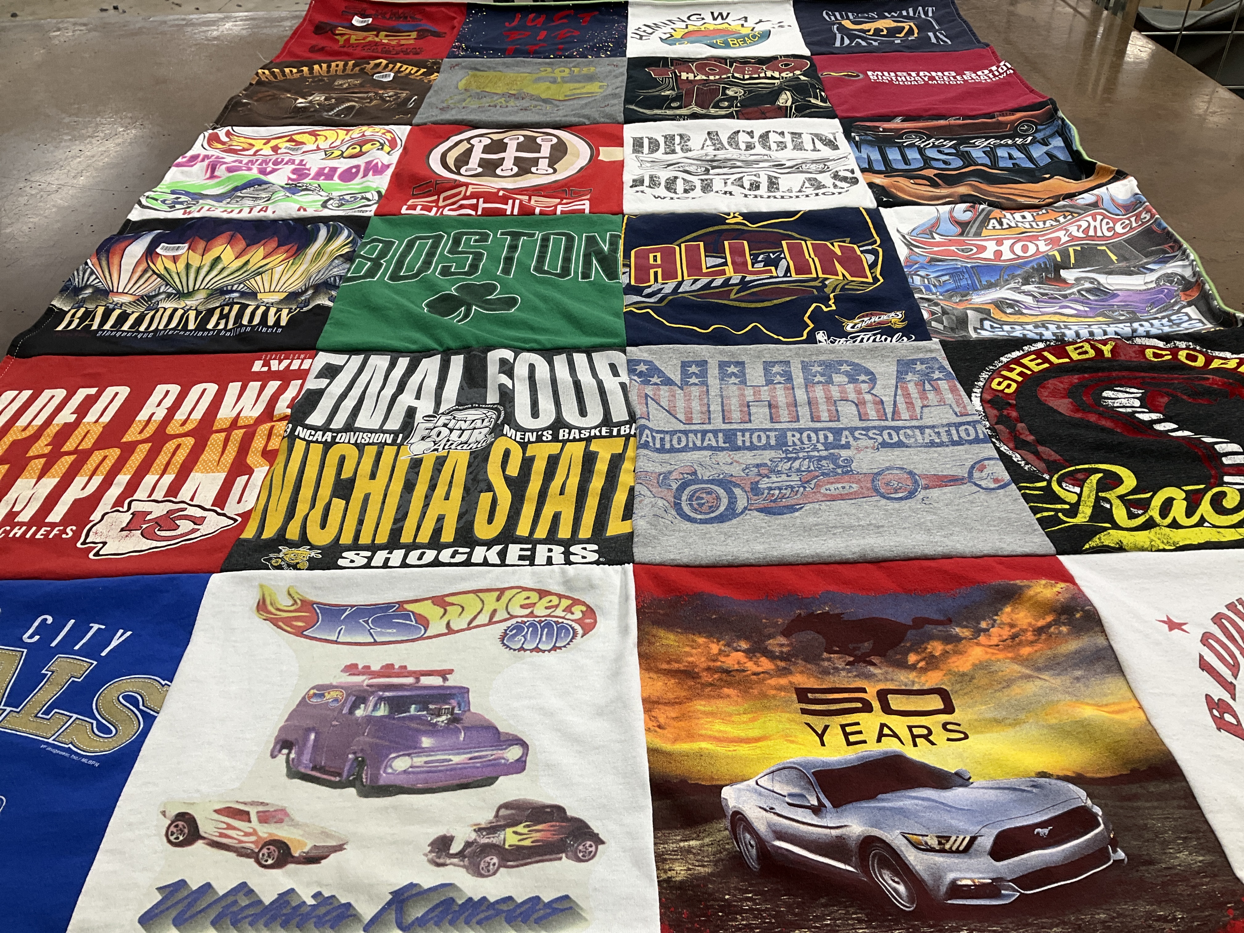 T-shirt quilt featuring kansas city chiefs by Matt from KS