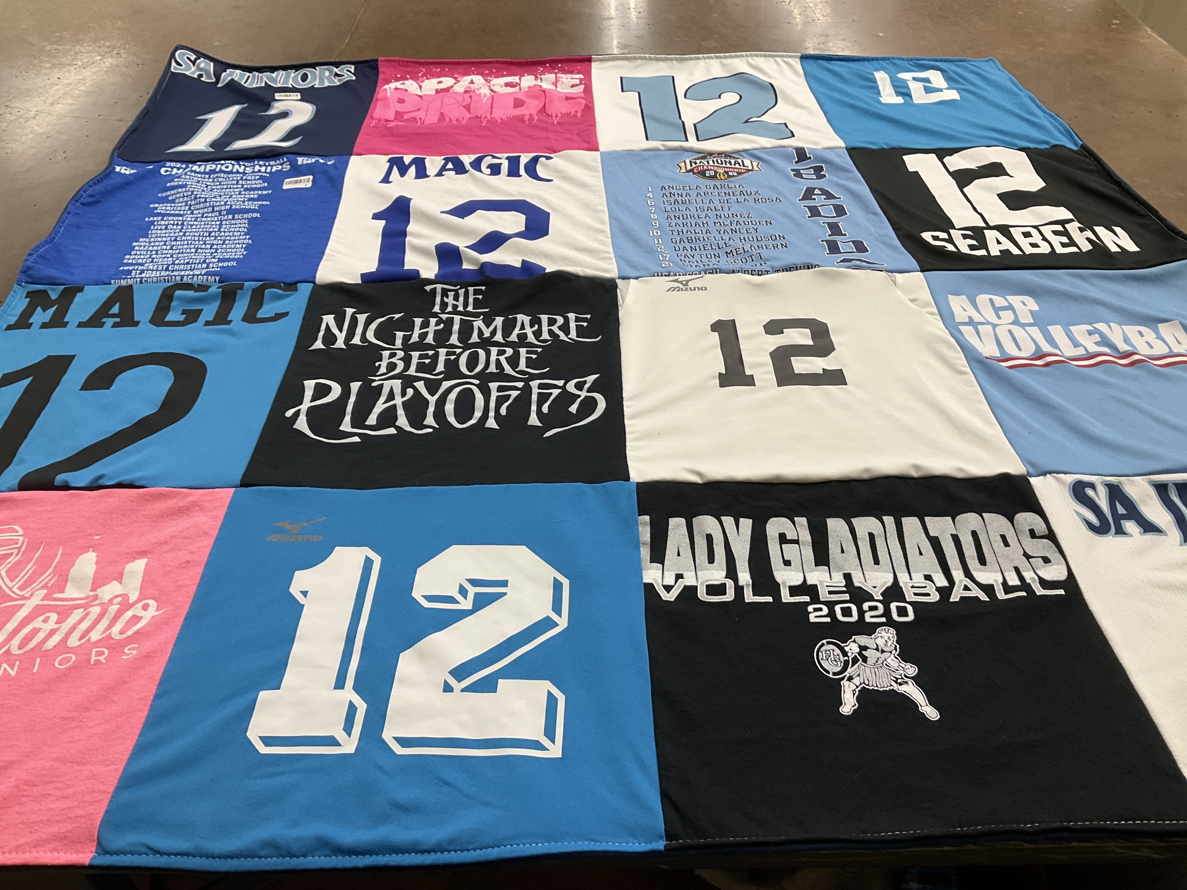 T-shirt quilt featuring lady gladiators volleyball by danielle from TX