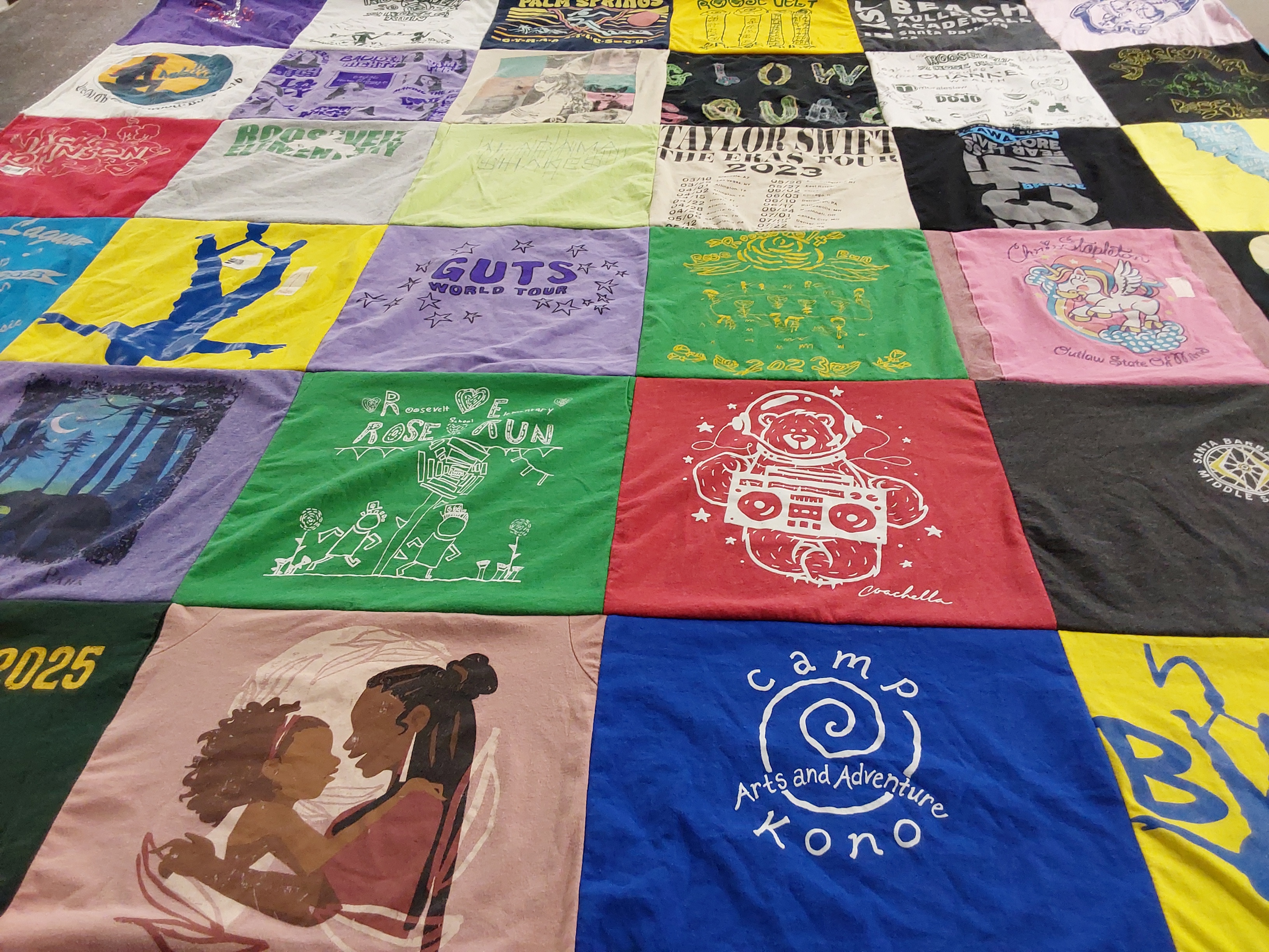 T-shirt quilt from university of california by Erika from CA