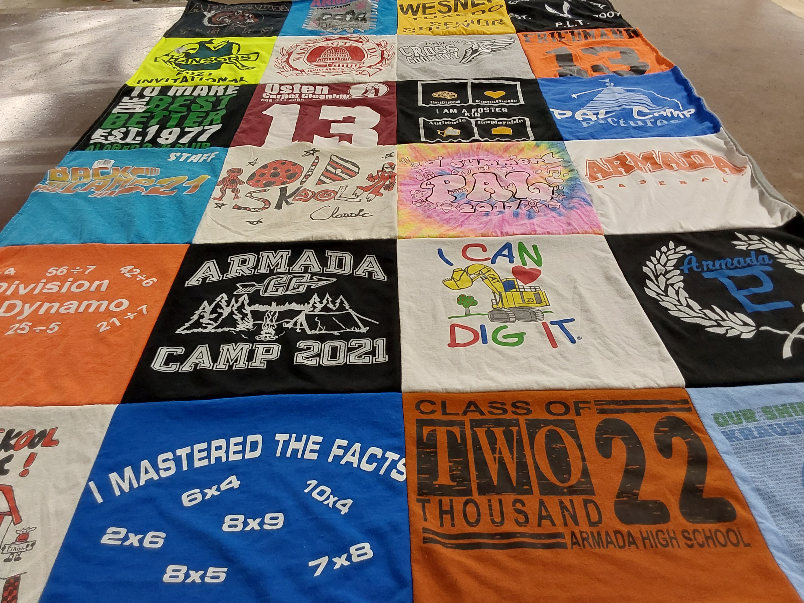 T-shirt quilt featuring armada cross country by Kim from MI