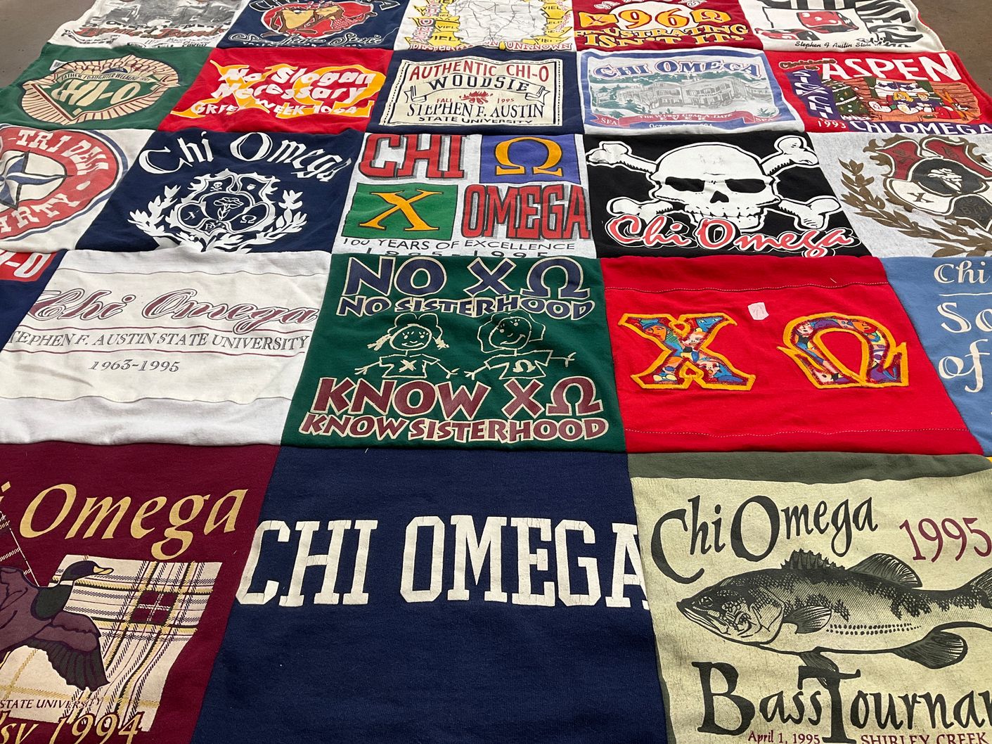 T-shirt quilt from stephen f. austin state university by Brenda from TX