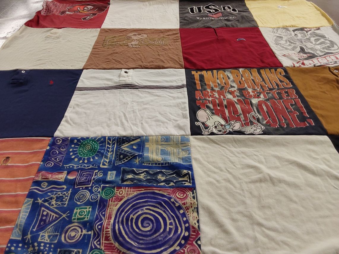 T-shirt quilt from university of southern california by Maria from NC