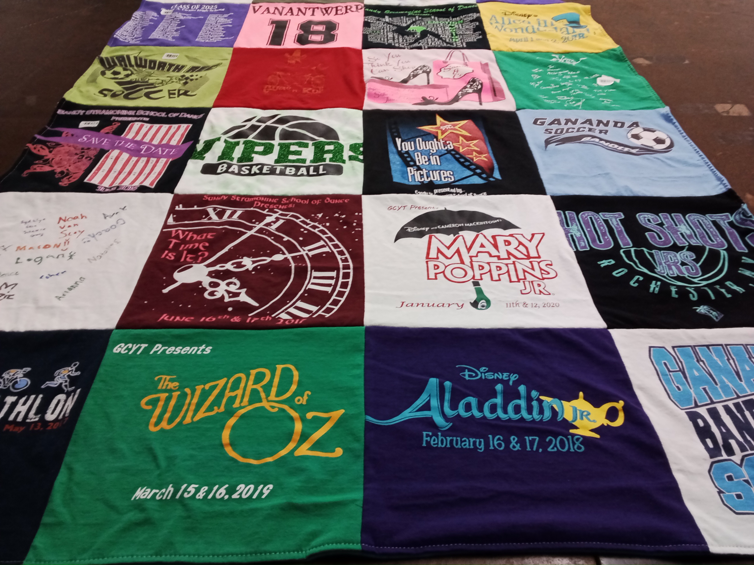 T-shirt quilt featuring gananda soccer by Anna M from NY
