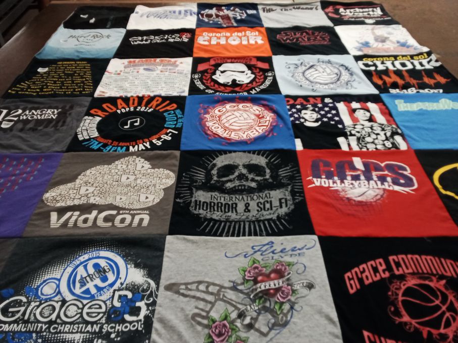 T-shirt quilt featuring gchs volleyball by Kelly from AZ