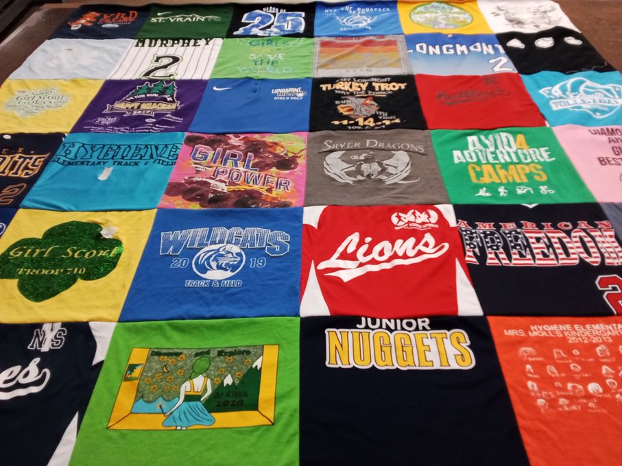 T-shirt quilt featuring wildcats track and field by Lydia from CO