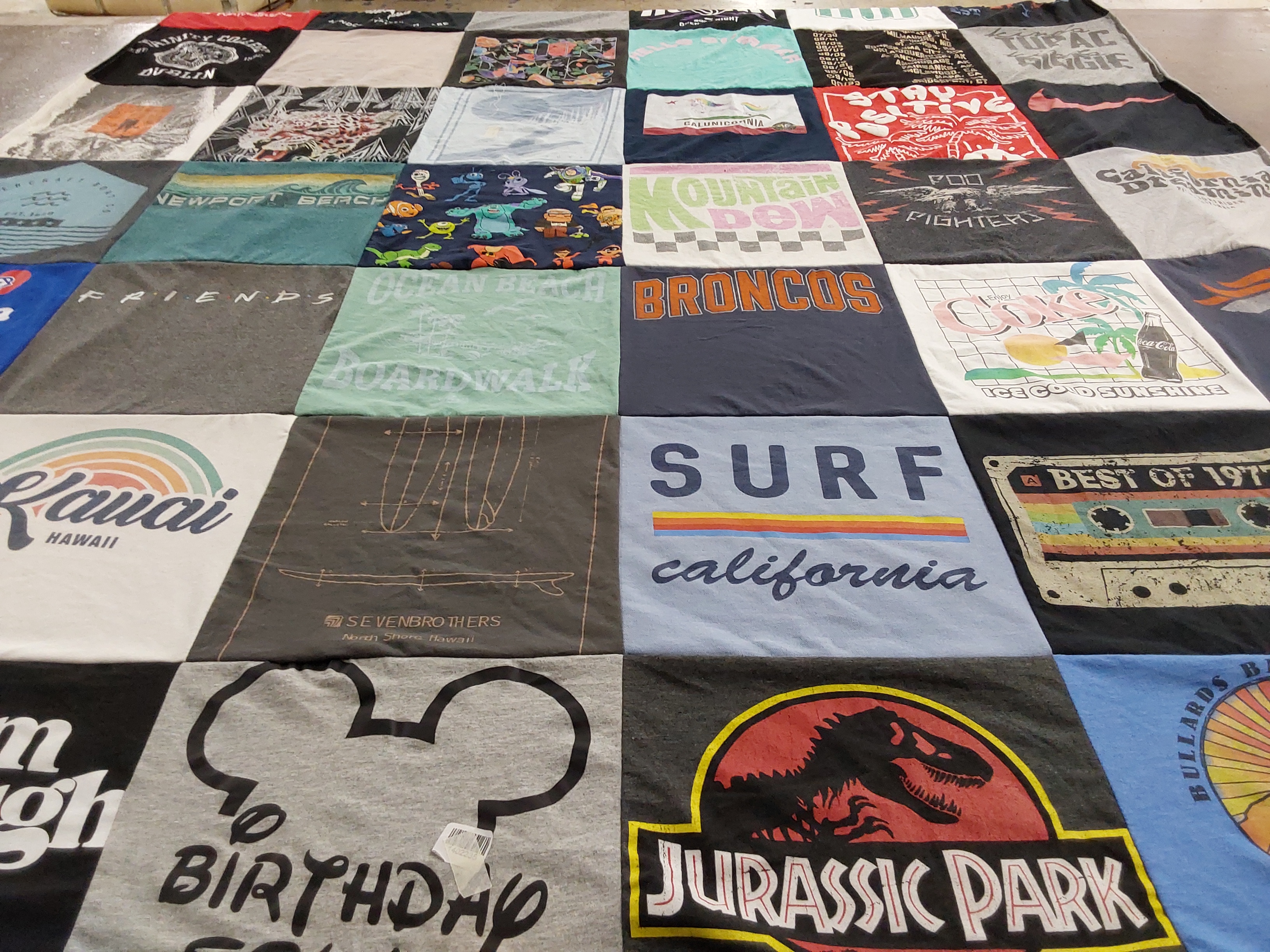 T-shirt quilt from broncos university by Amy from CA