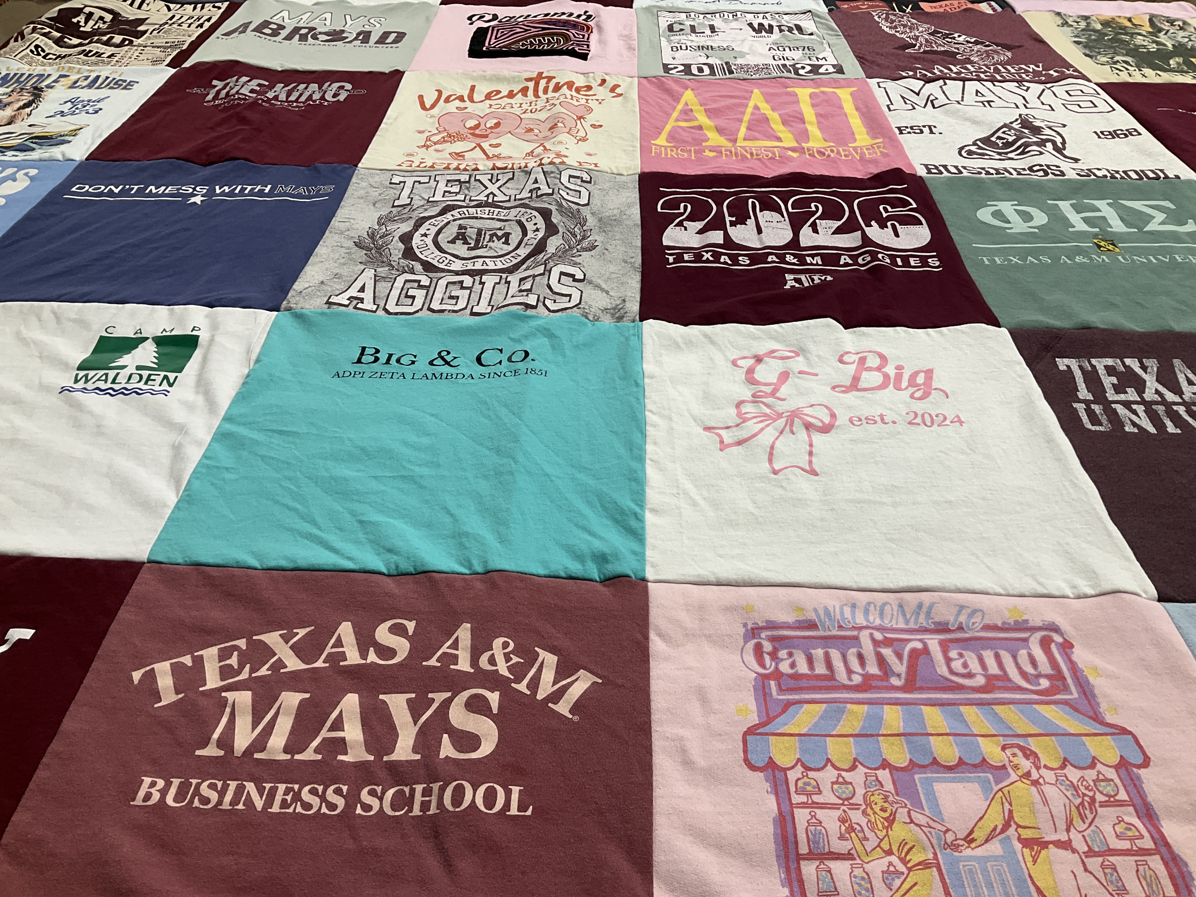 T-shirt quilt featuring texas a&m aggies by Carly from TX