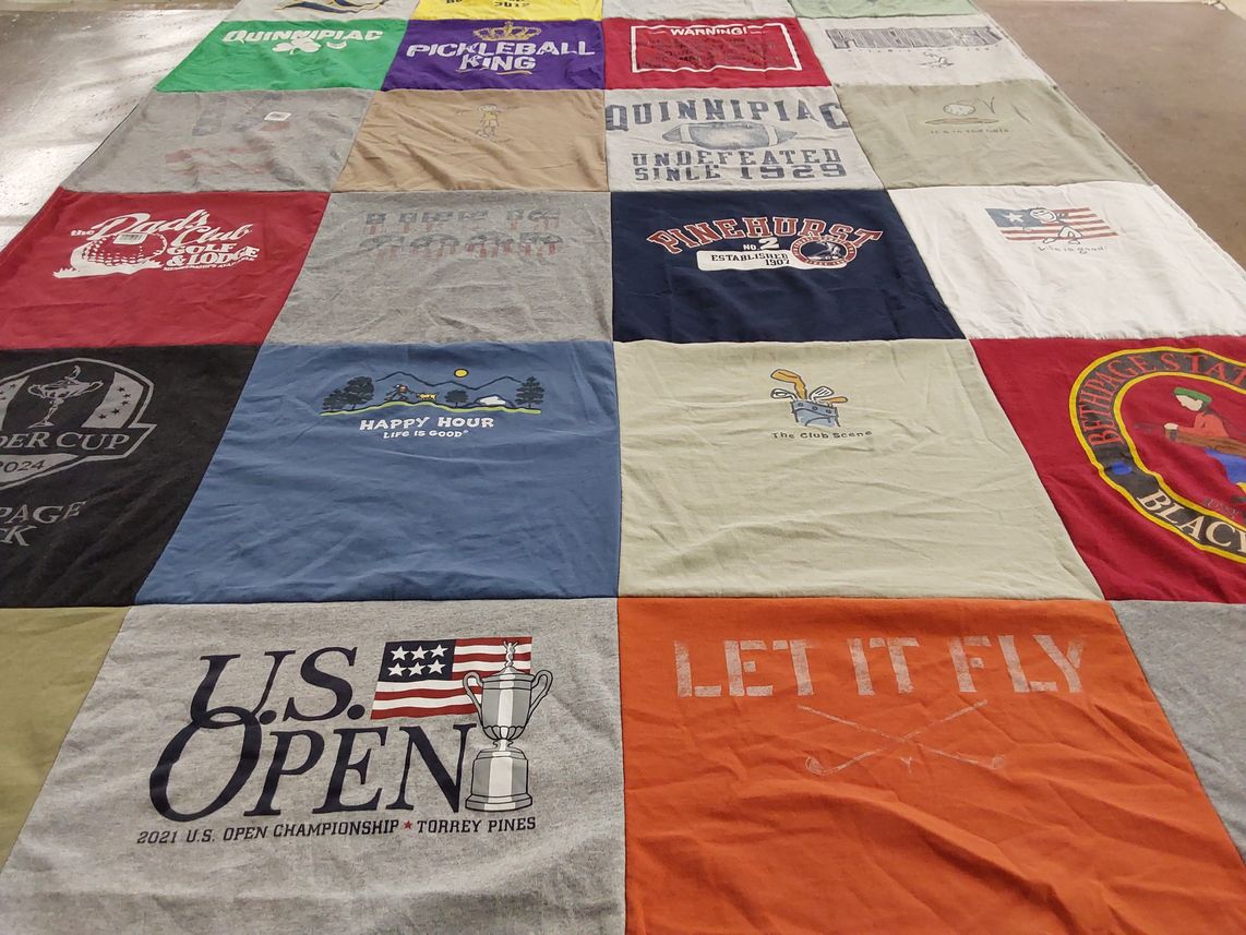 T-shirt quilt from quinnipiac university by Ted from NY