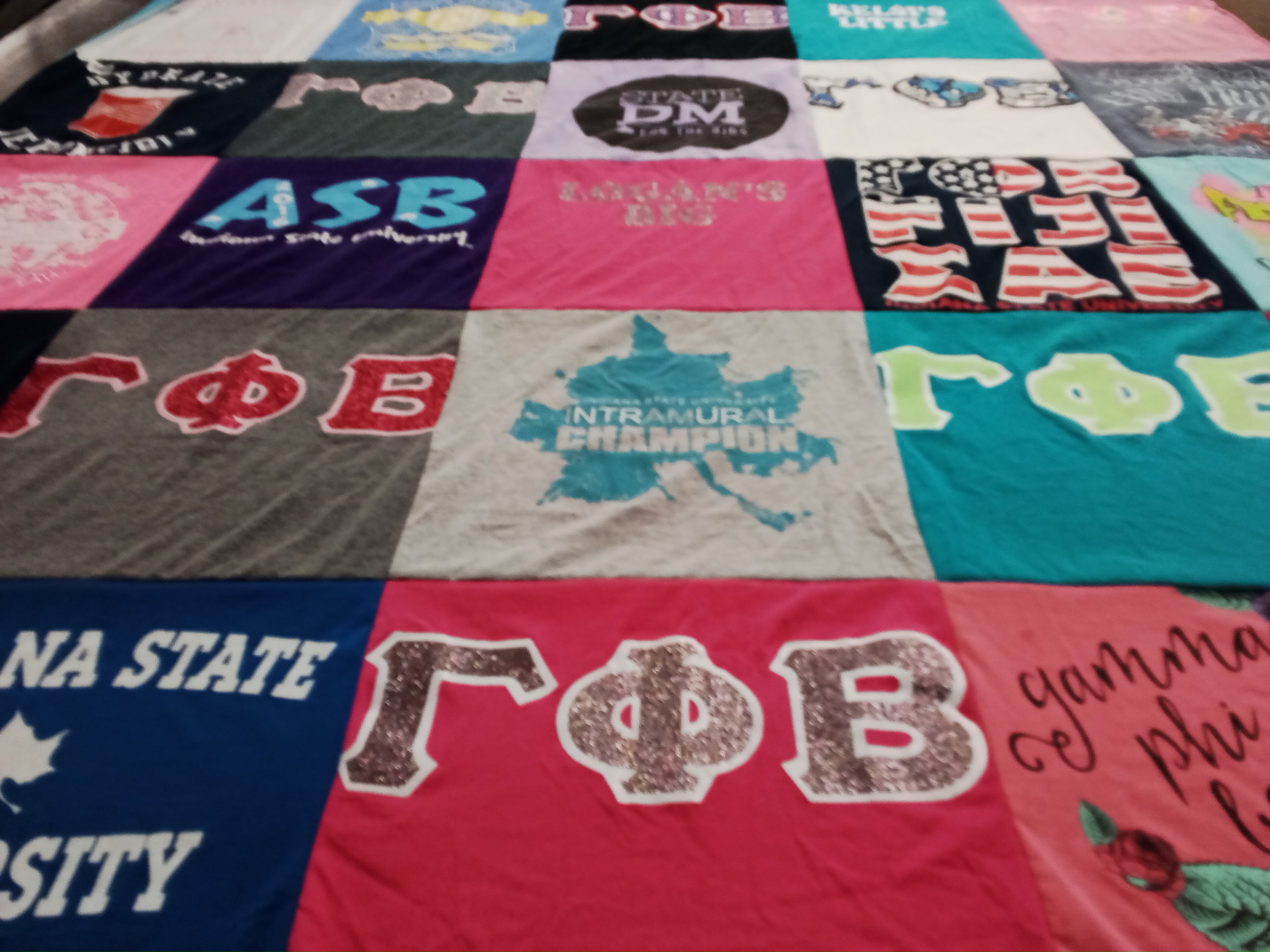 T-shirt quilt from indiana state university by Vanessa from CO