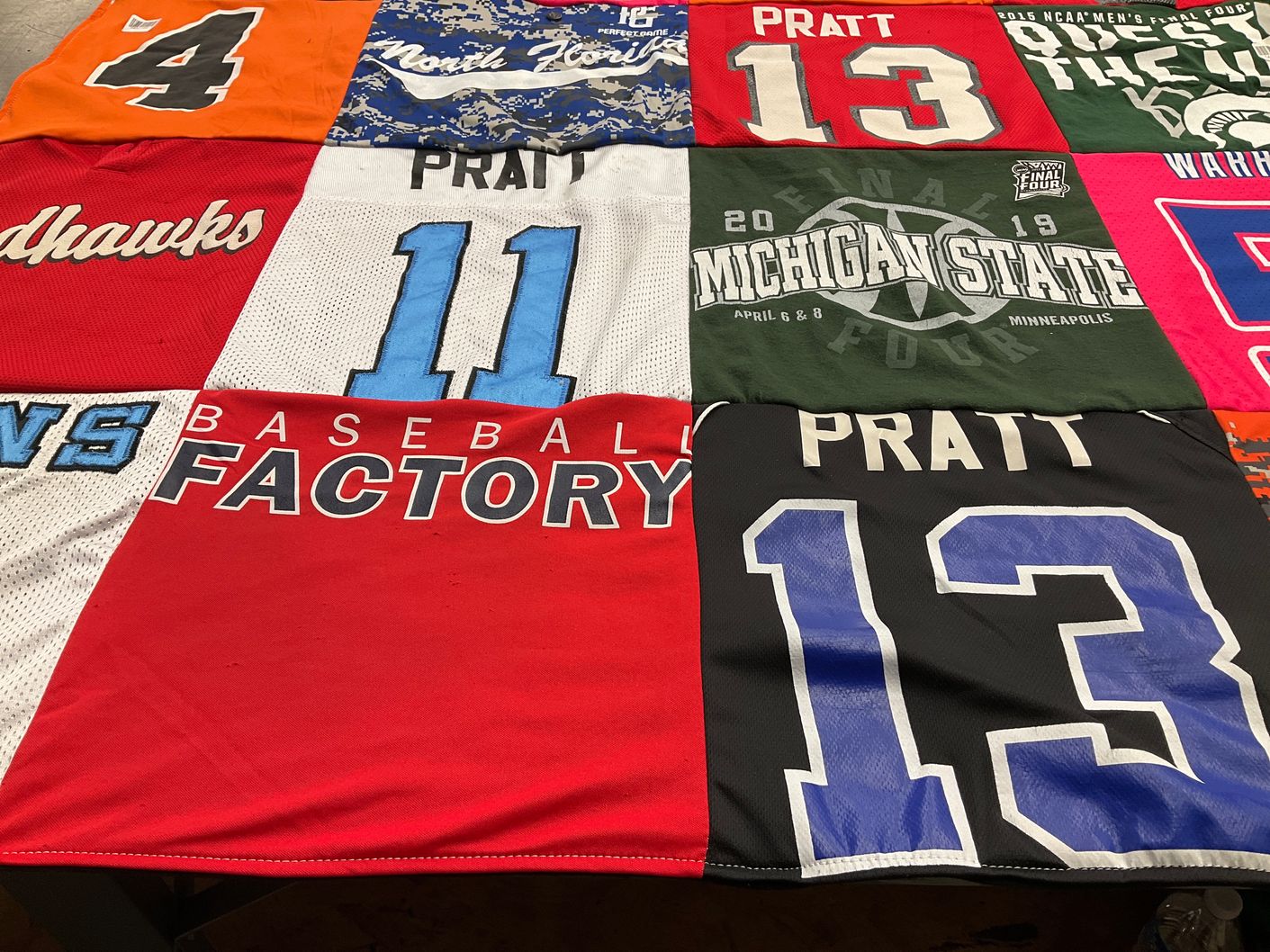 T-shirt quilt from michigan state university by Christopher from FL