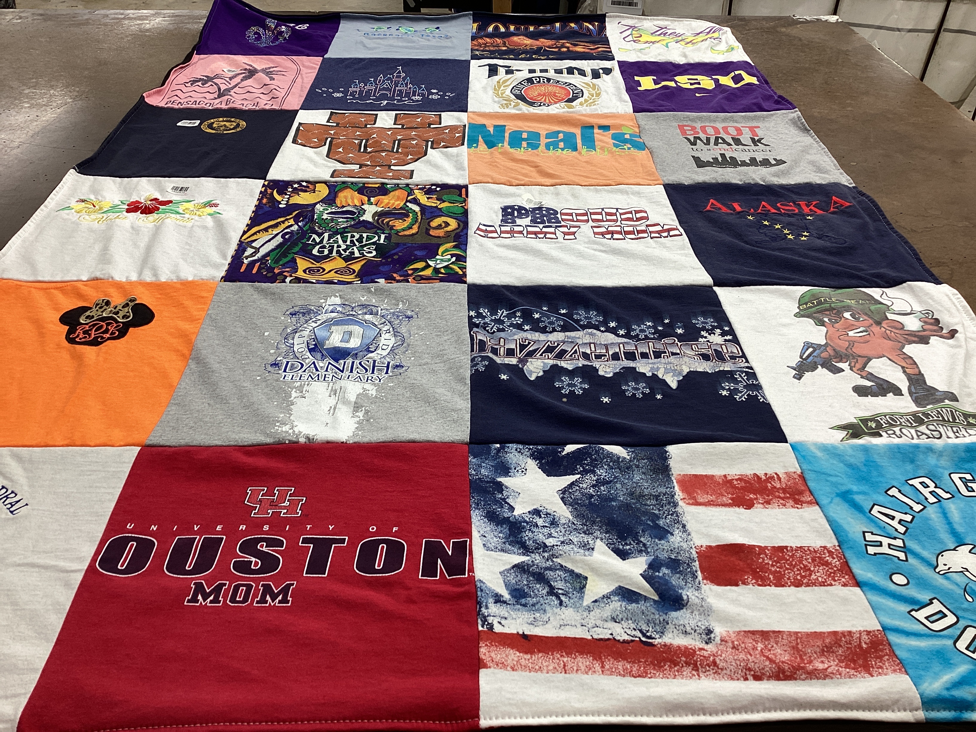 T-shirt quilt from university of houston by Renee from TX