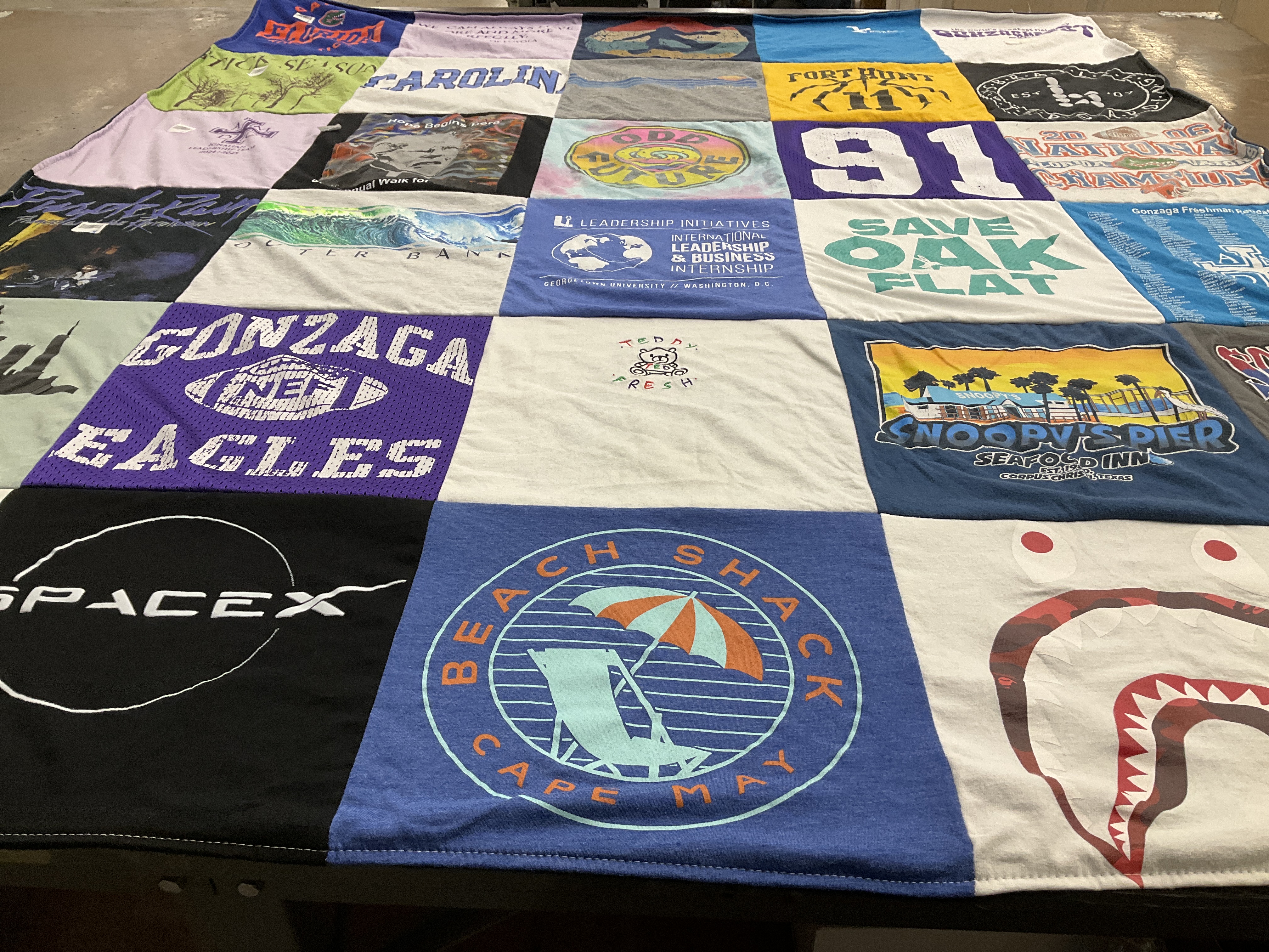 T-shirt quilt from gonzaga university by tricia from VA