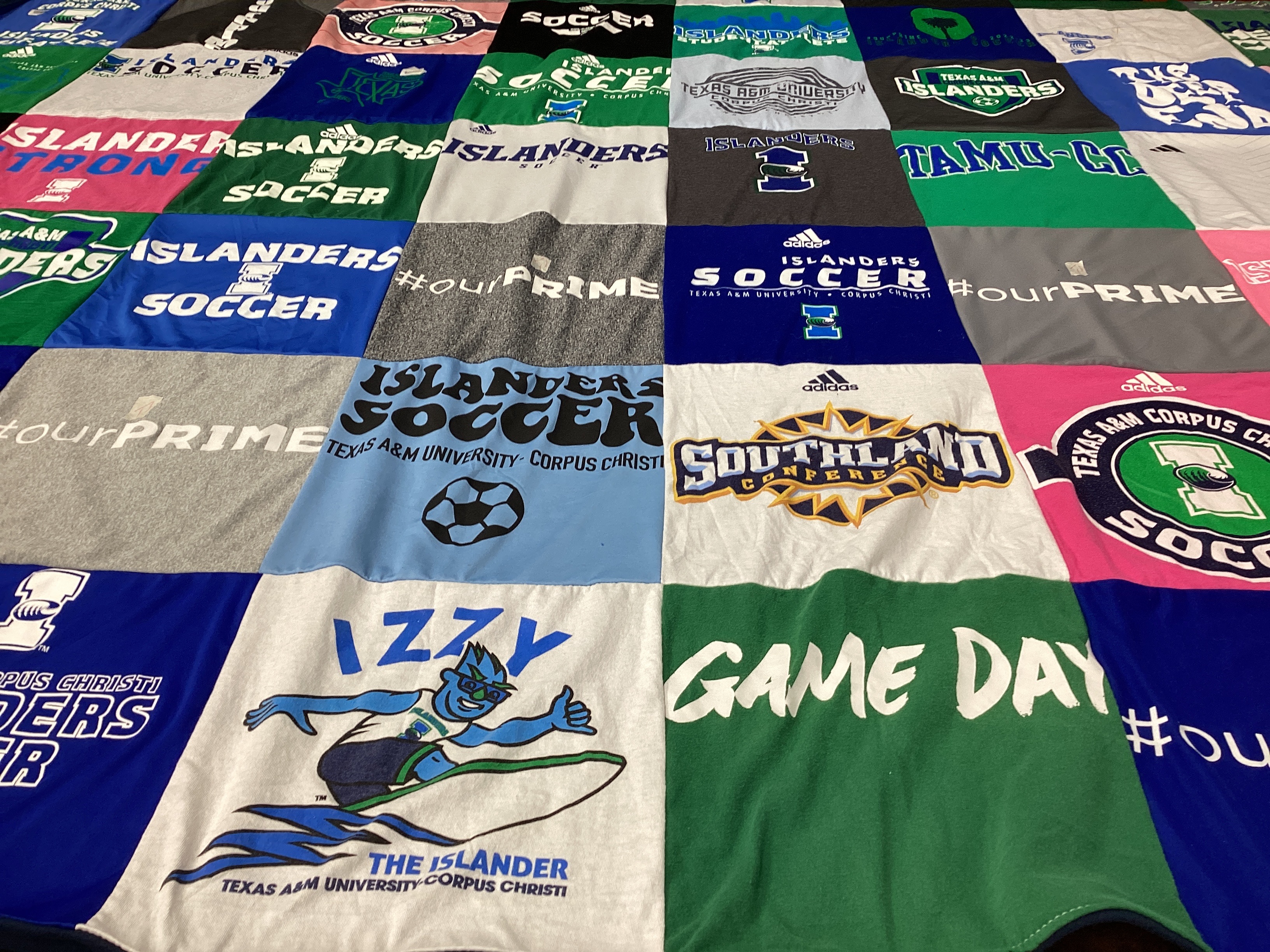 T-shirt quilt featuring islanders soccer, texas a&m university corpus christi soccer by Jayden from TX