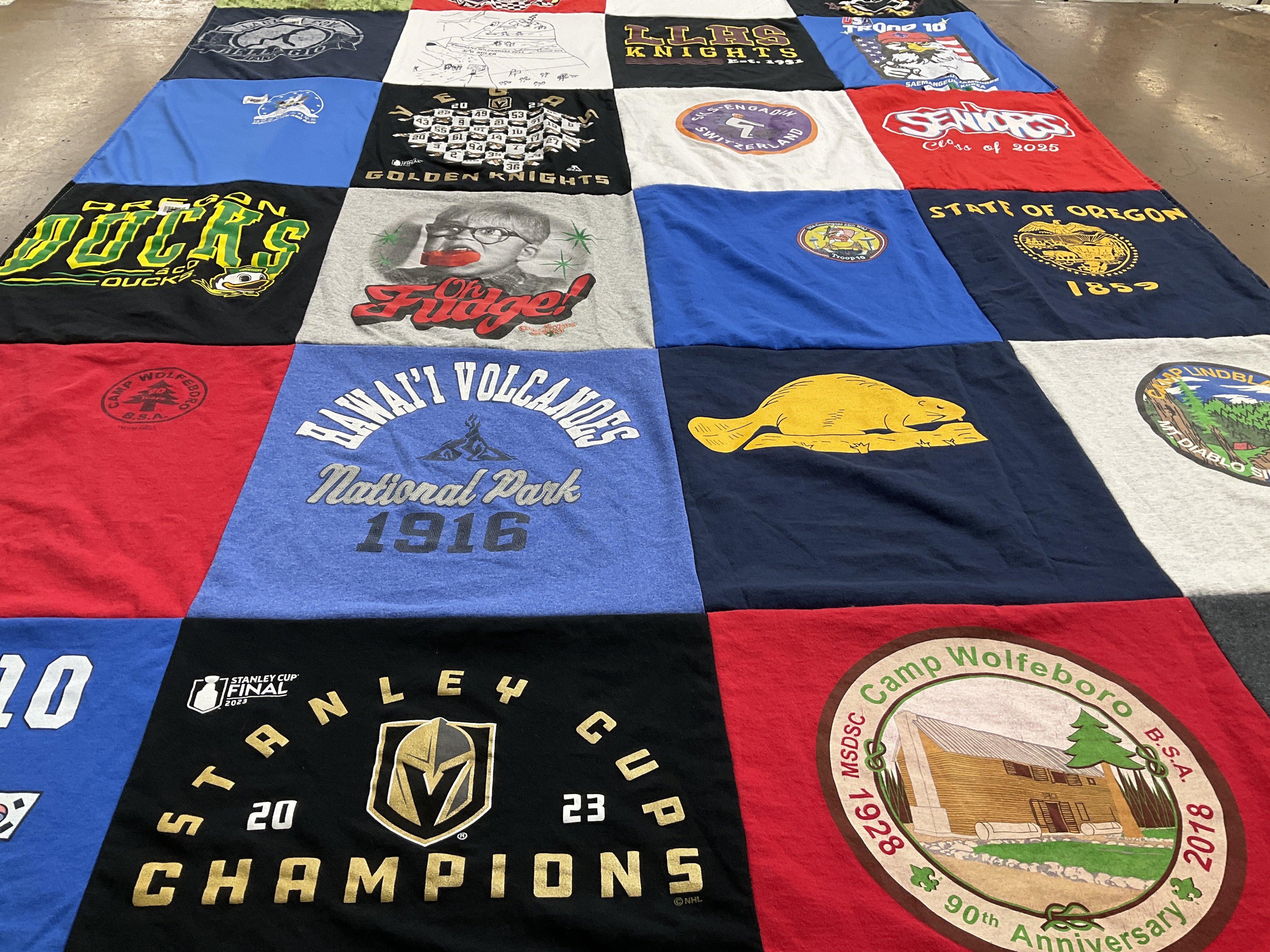 T-shirt quilt featuring vegas golden knights by Shannon from CA