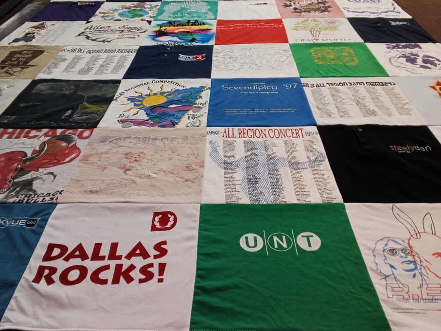 T-shirt quilt from university of north texas by Amber from TX