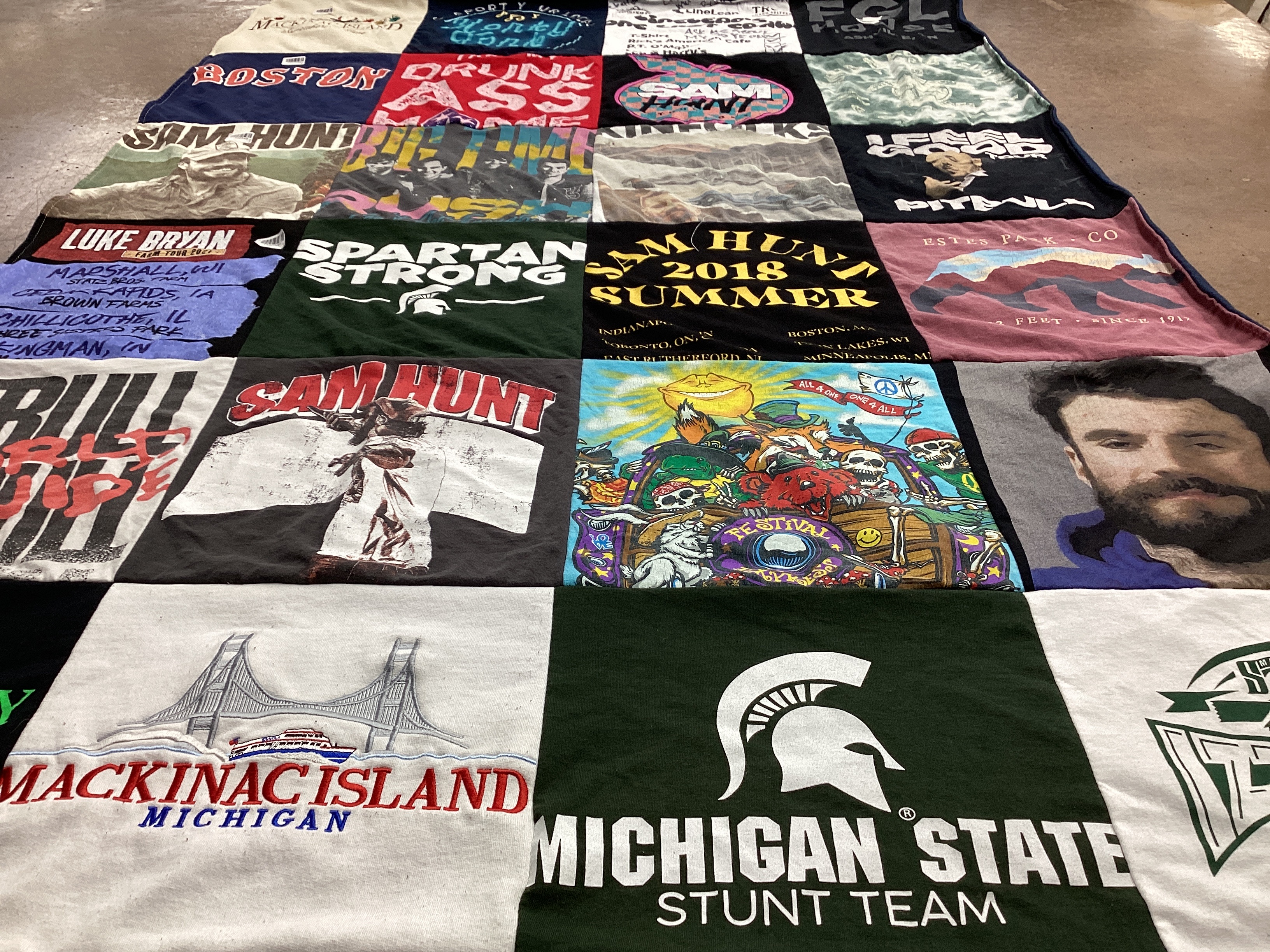 T-shirt quilt from michigan state university by Lisa from MI