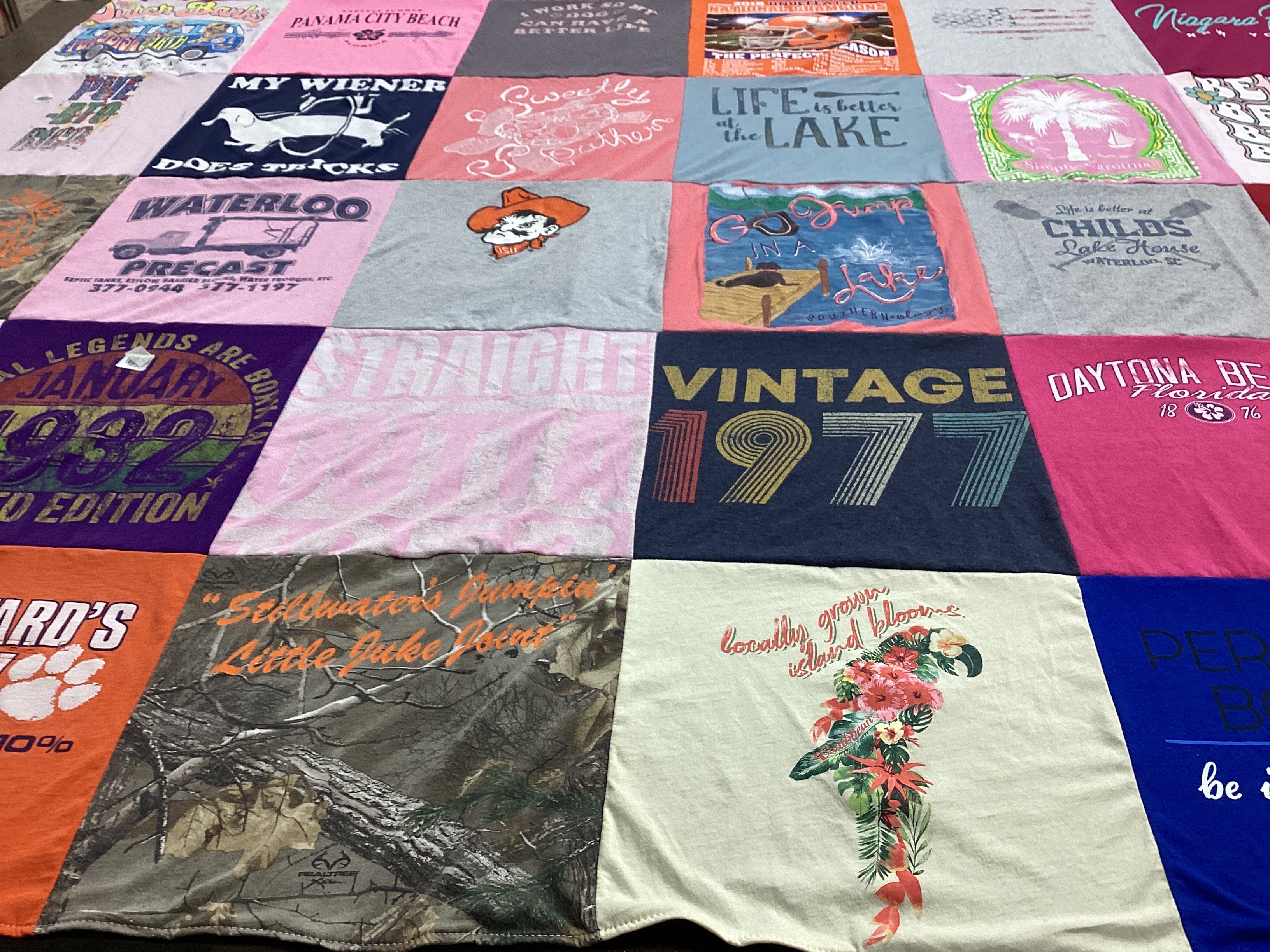 T-shirt quilt from clemson university by julie from SC