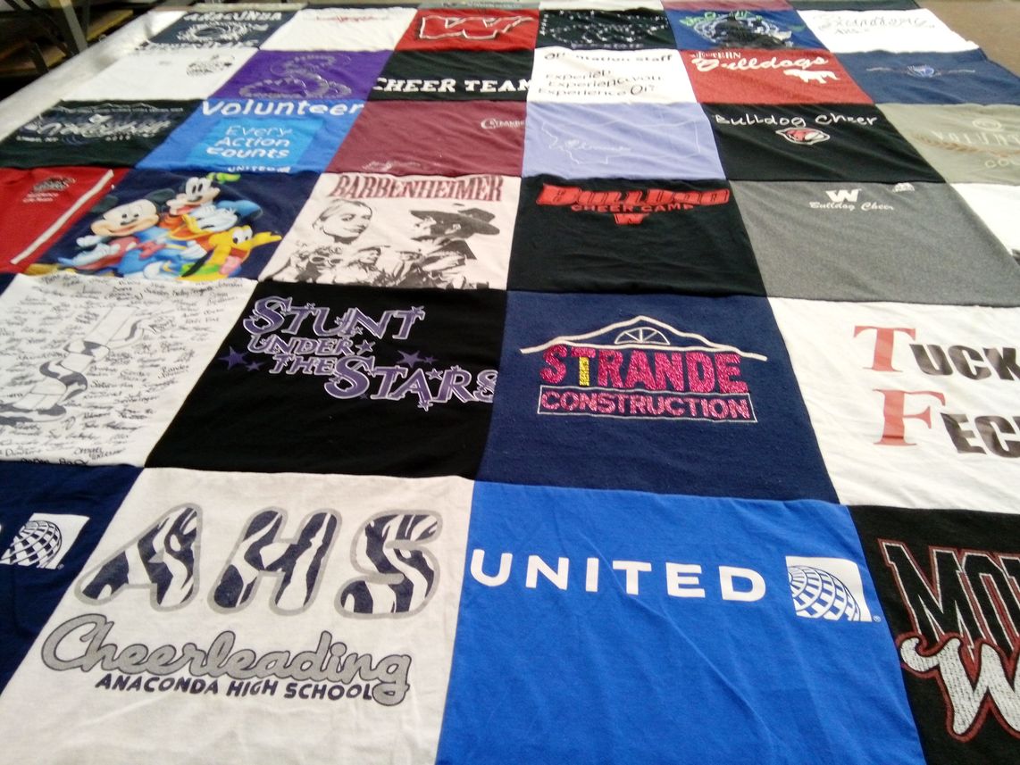 T-shirt quilt from anaconda high school by Kloey from FL