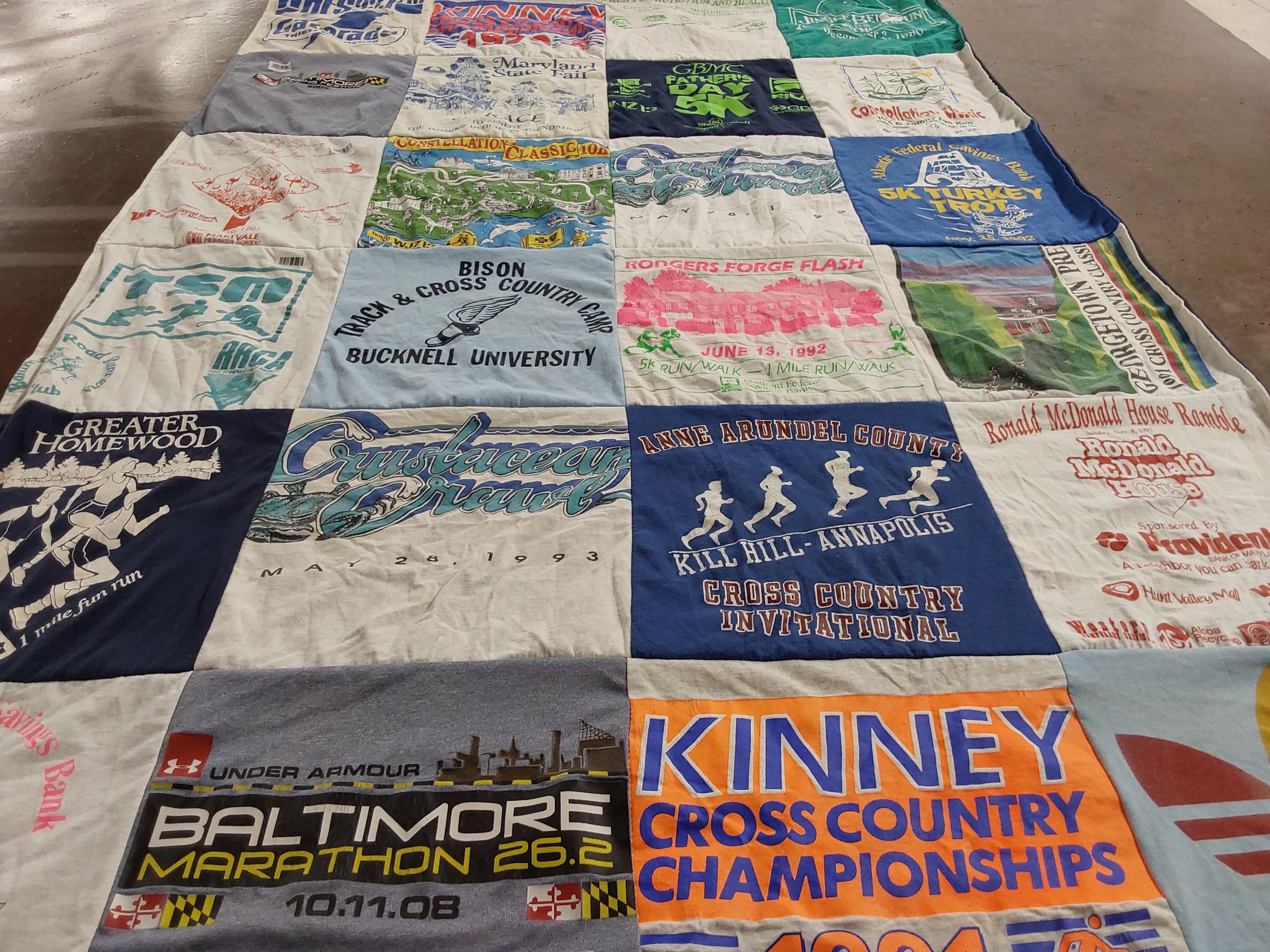 T-shirt quilt featuring anne arundel county cross country invitational by Aime from MD