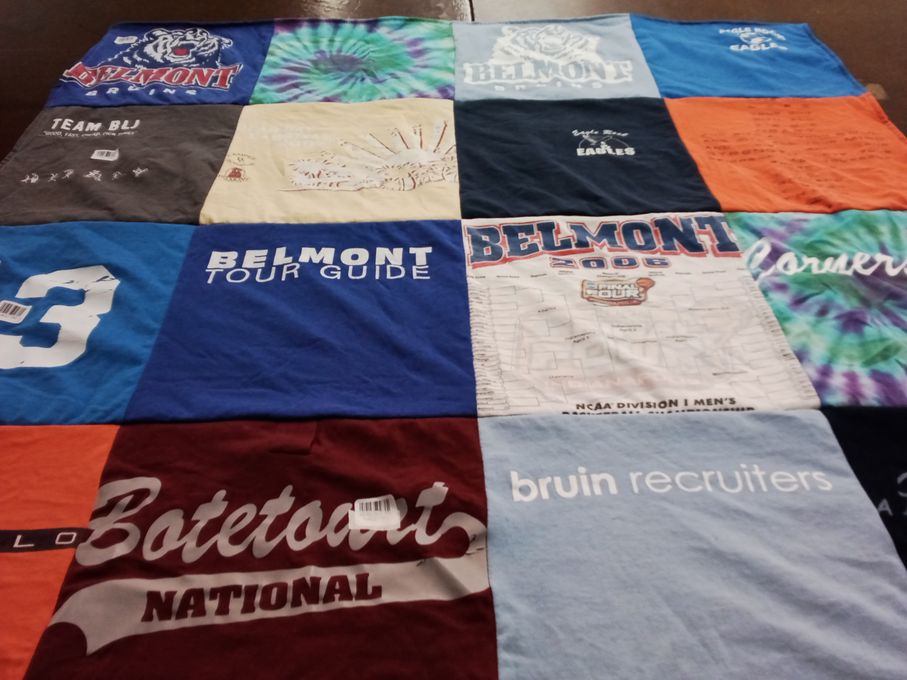 T-shirt quilt featuring belmont university by Laryssa from TN